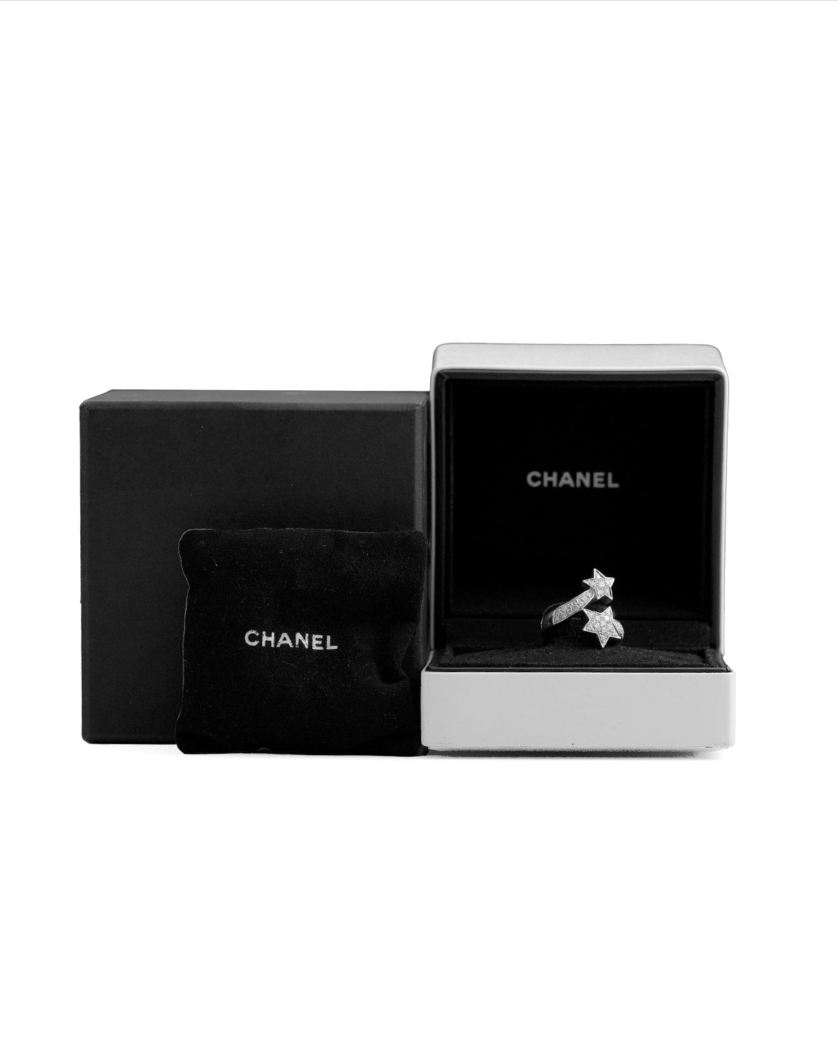 COMÈTE GÉODE RING 18K WHITE GOLD WITH DIAMONDS - SIZE 53