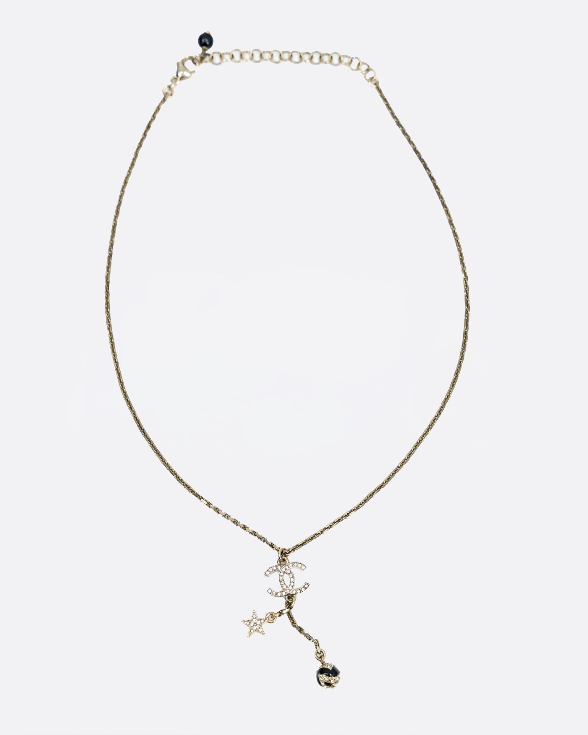 23K NECKLACE WITH CC LOGO (STAR-BALL)