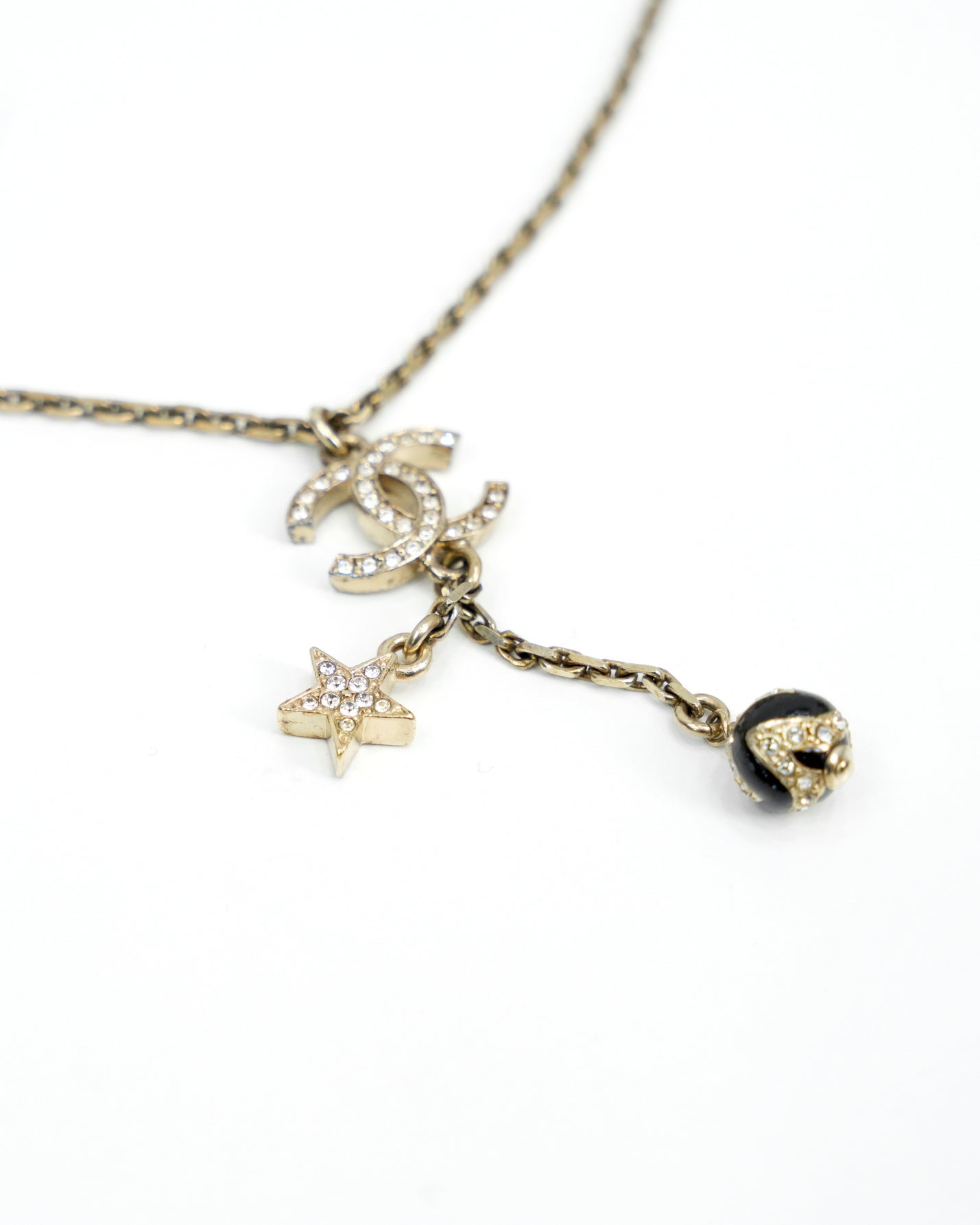 23K NECKLACE WITH CC LOGO (STAR-BALL)