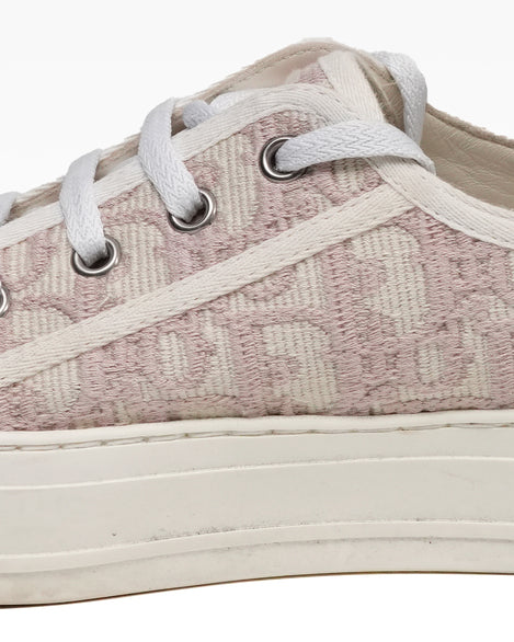 WALK'N'DIOR LEATHER X FABRIC SNEAKERS LADIES PINK X WHITE