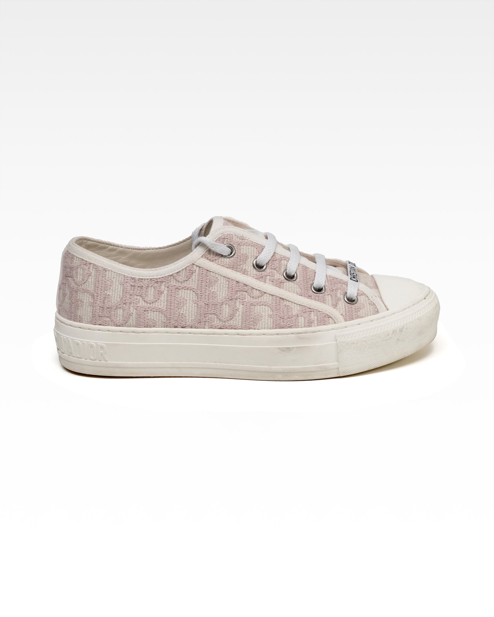 WALK'N'DIOR LEATHER X FABRIC SNEAKERS LADIES PINK X WHITE