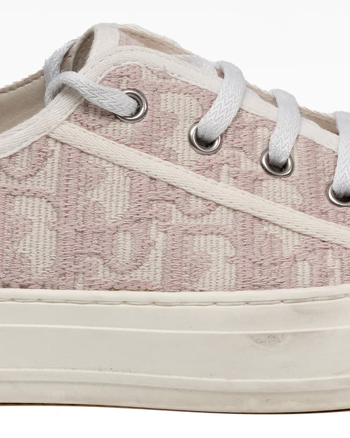 WALK'N'DIOR LEATHER X FABRIC SNEAKERS LADIES PINK X WHITE