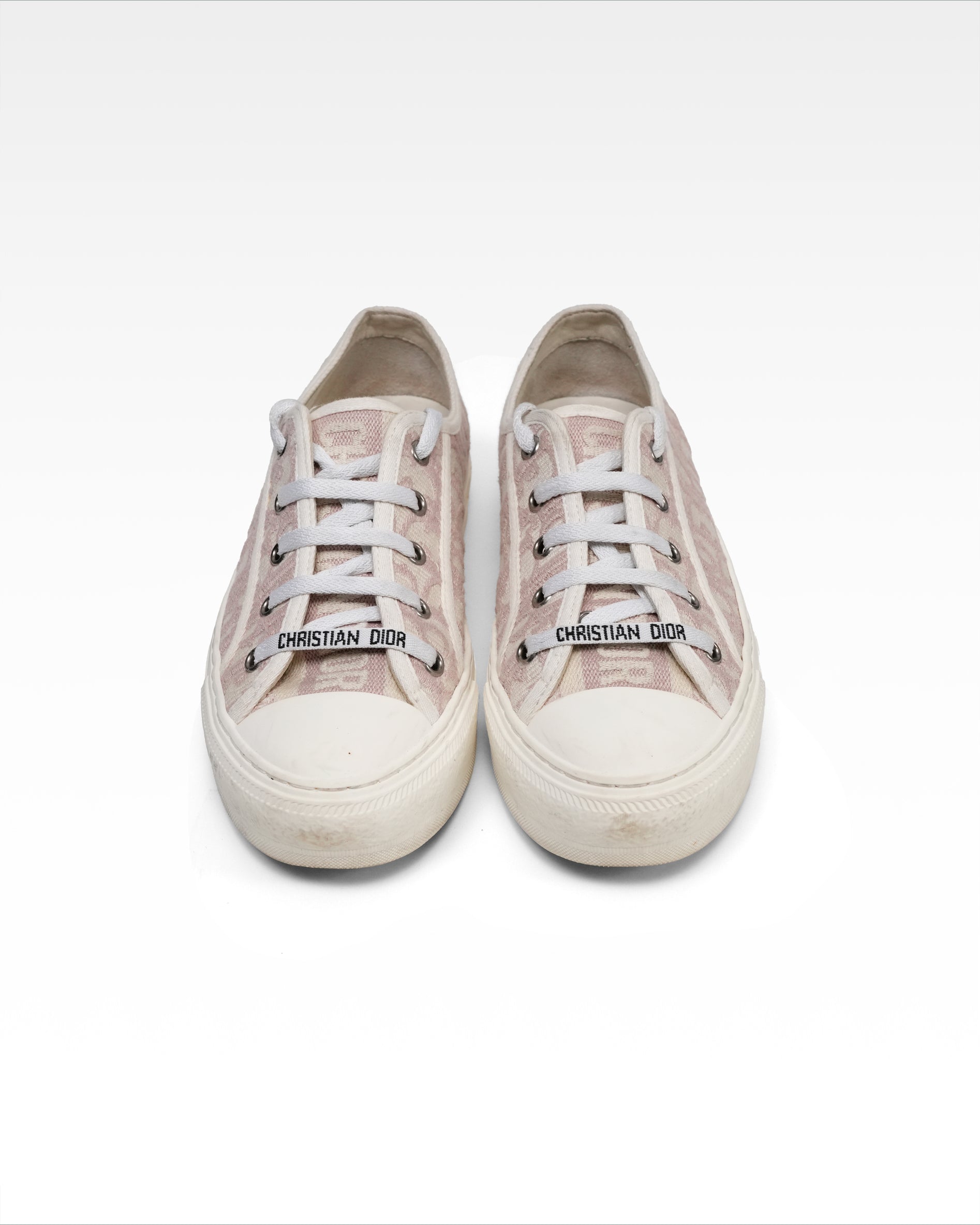 WALK'N'DIOR LEATHER X FABRIC SNEAKERS LADIES PINK X WHITE