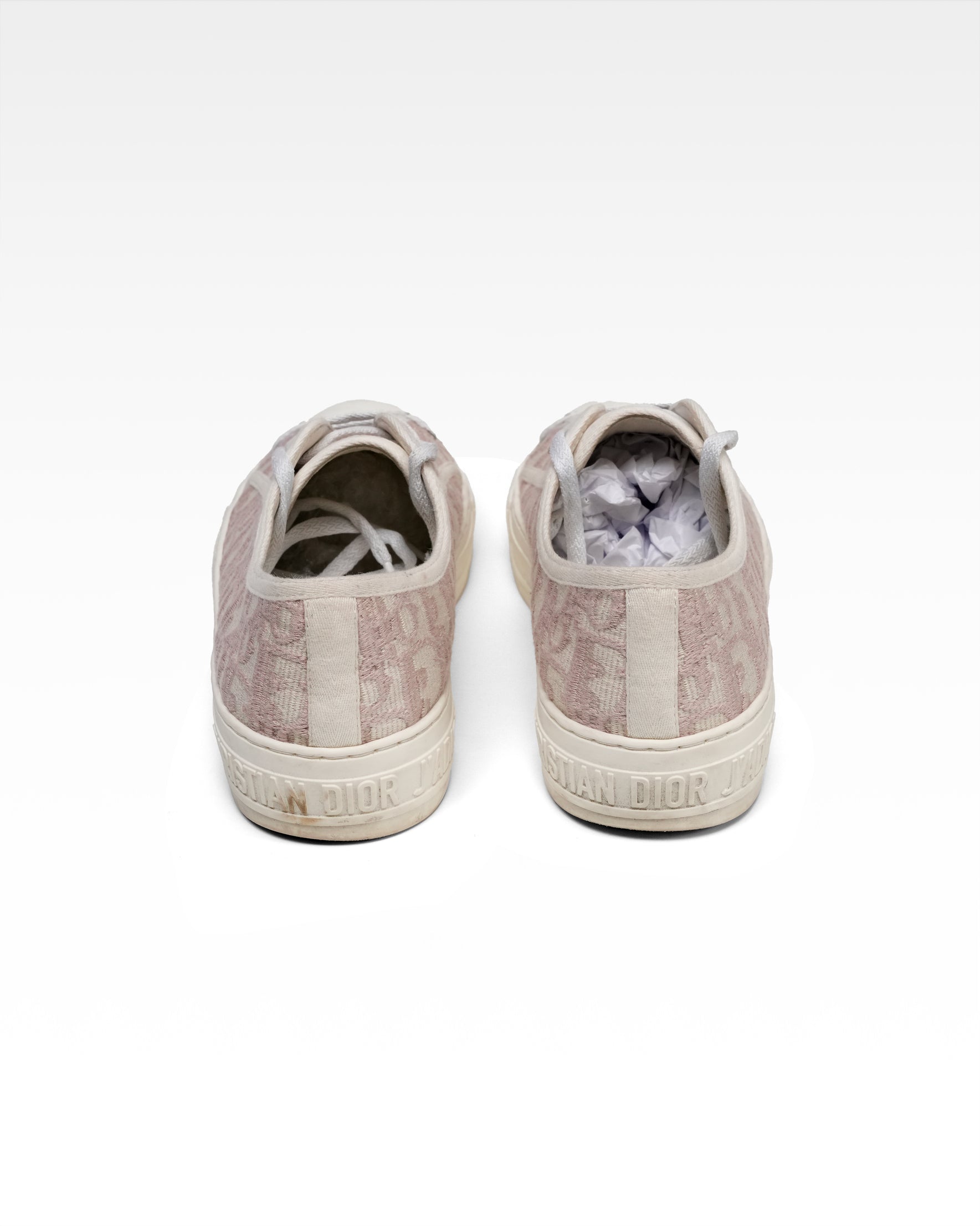 WALK'N'DIOR LEATHER X FABRIC SNEAKERS LADIES PINK X WHITE