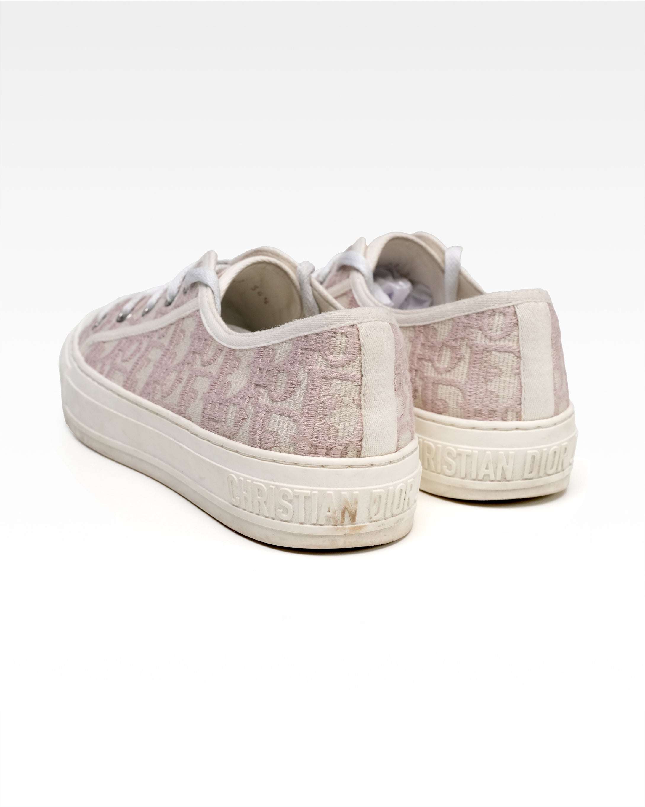 WALK'N'DIOR LEATHER X FABRIC SNEAKERS LADIES PINK X WHITE