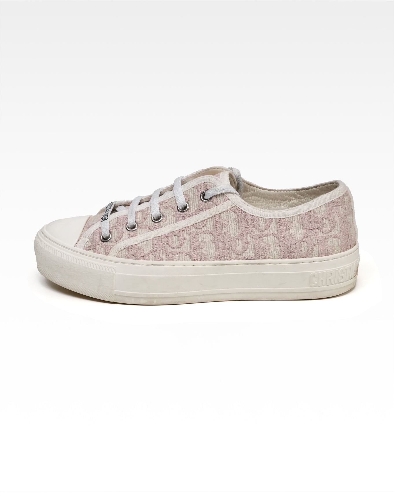 WALK'N'DIOR LEATHER X FABRIC SNEAKERS LADIES PINK X WHITE