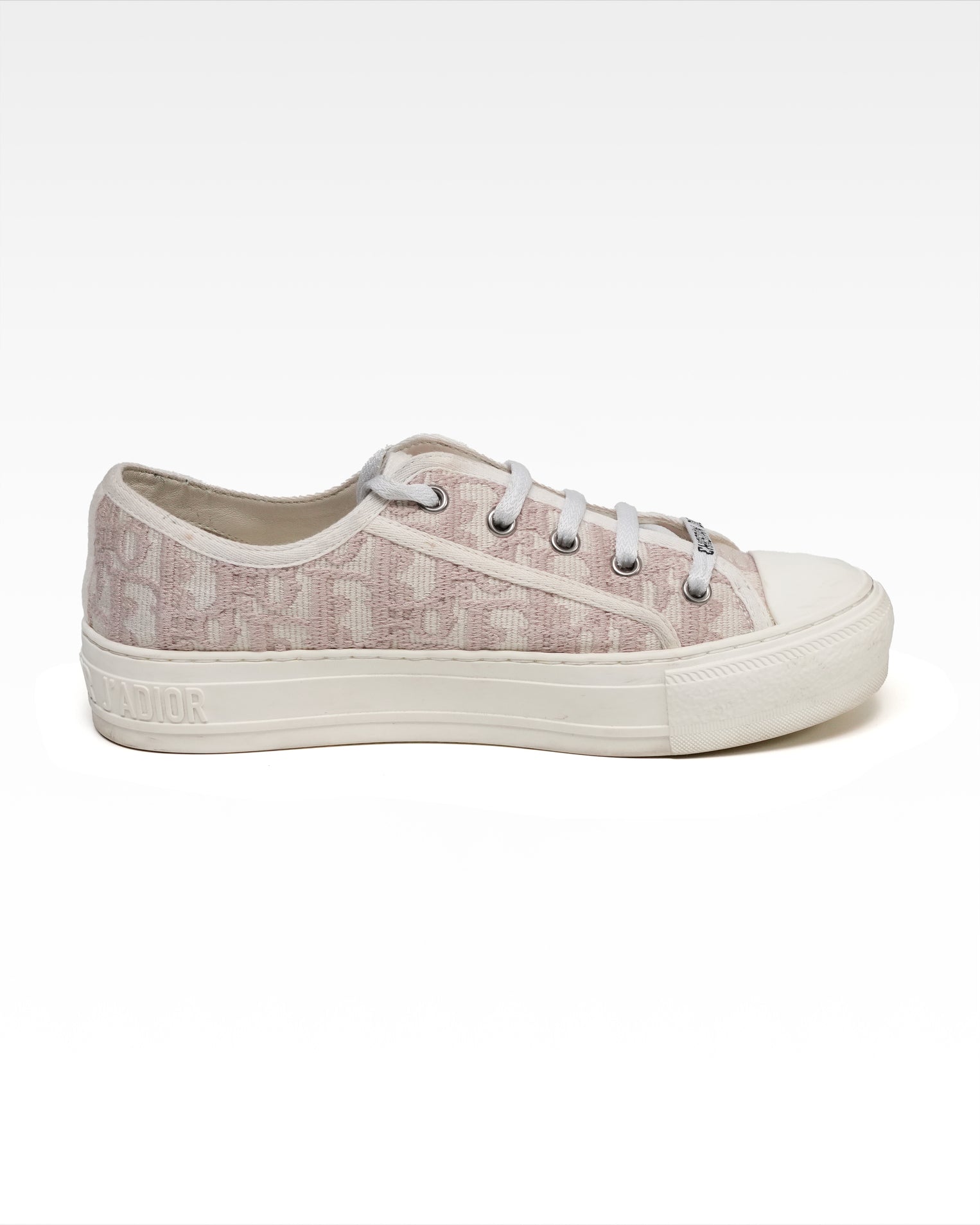 WALK'N'DIOR LEATHER X FABRIC SNEAKERS LADIES PINK X WHITE