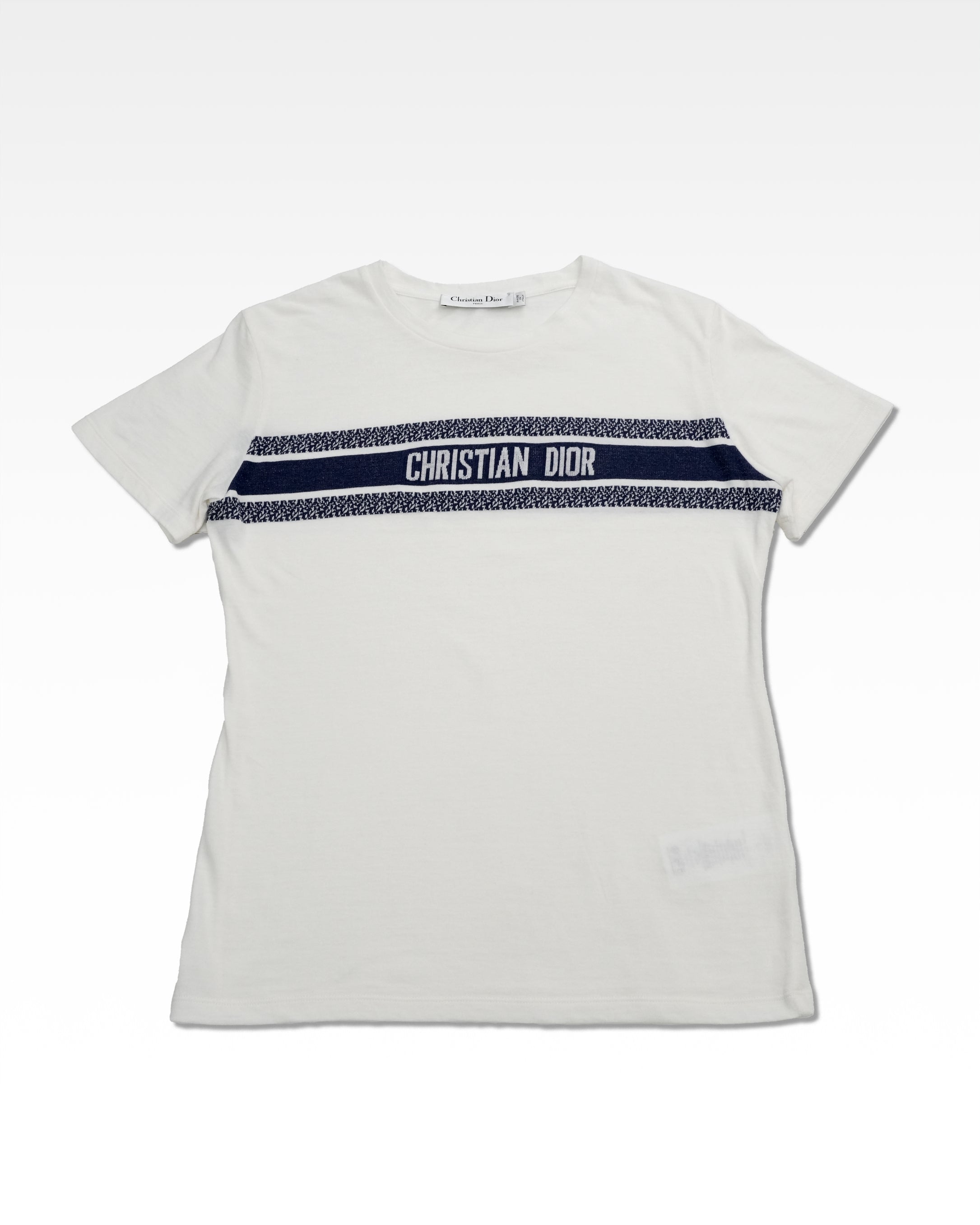 COTTON T-SHIRT S BLUE X WHITE