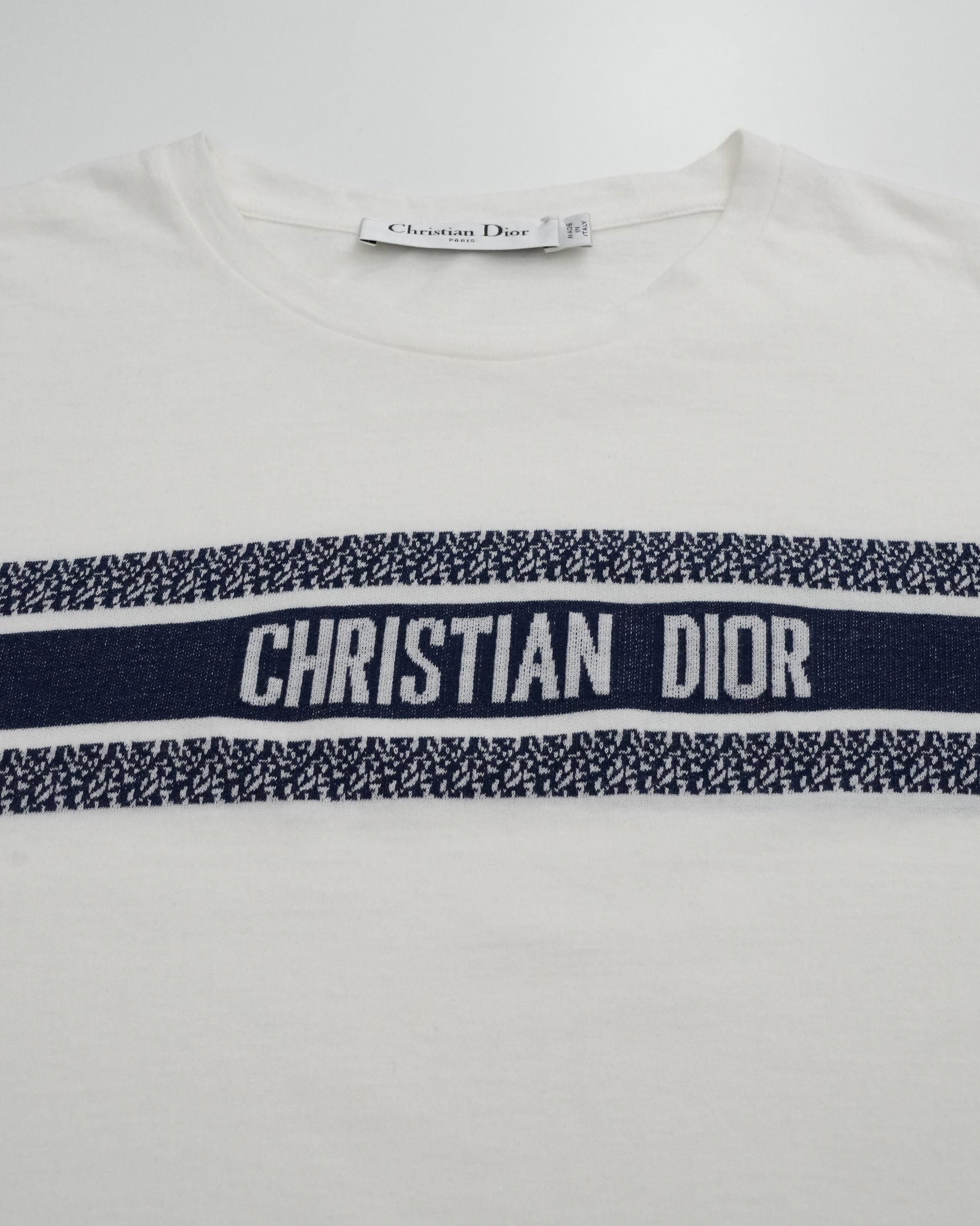 COTTON T-SHIRT S BLUE X WHITE