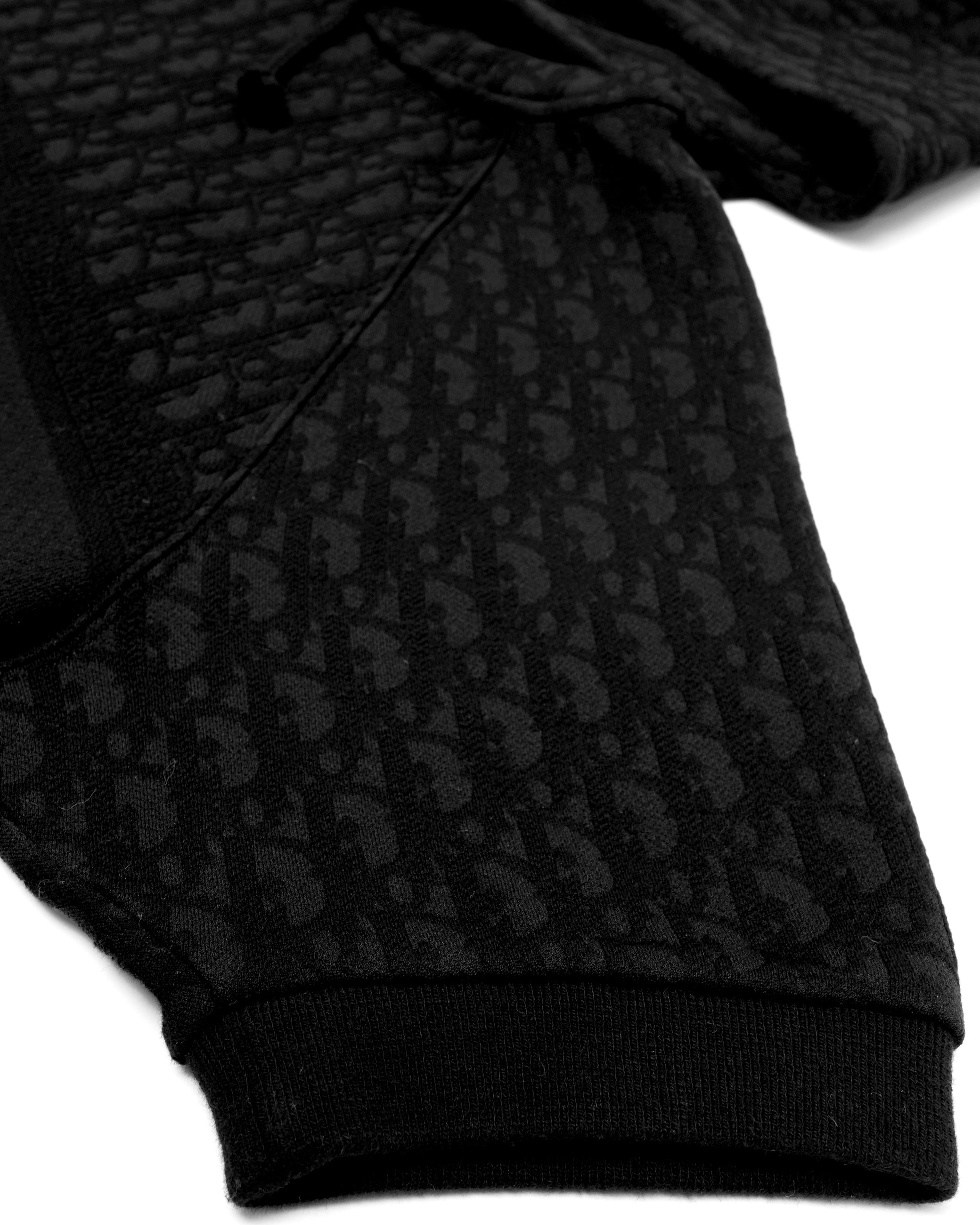 OBLIQUE HOODIE BLACK – SHORT SLEEVED