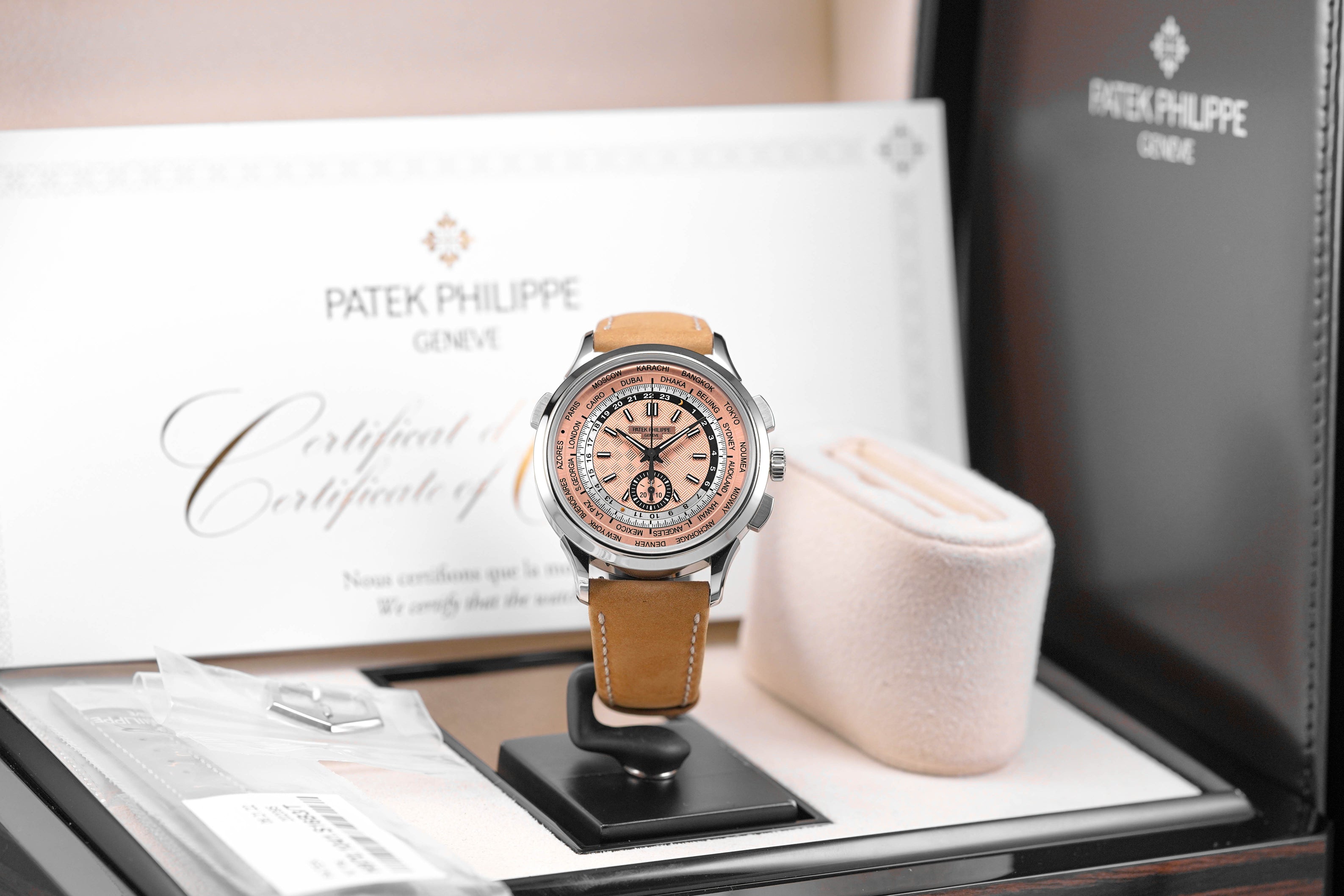PATEK PHILIPPE COMPLICATIONS 5935A WORLD TIME FLYBACK CHRONOGRAPH