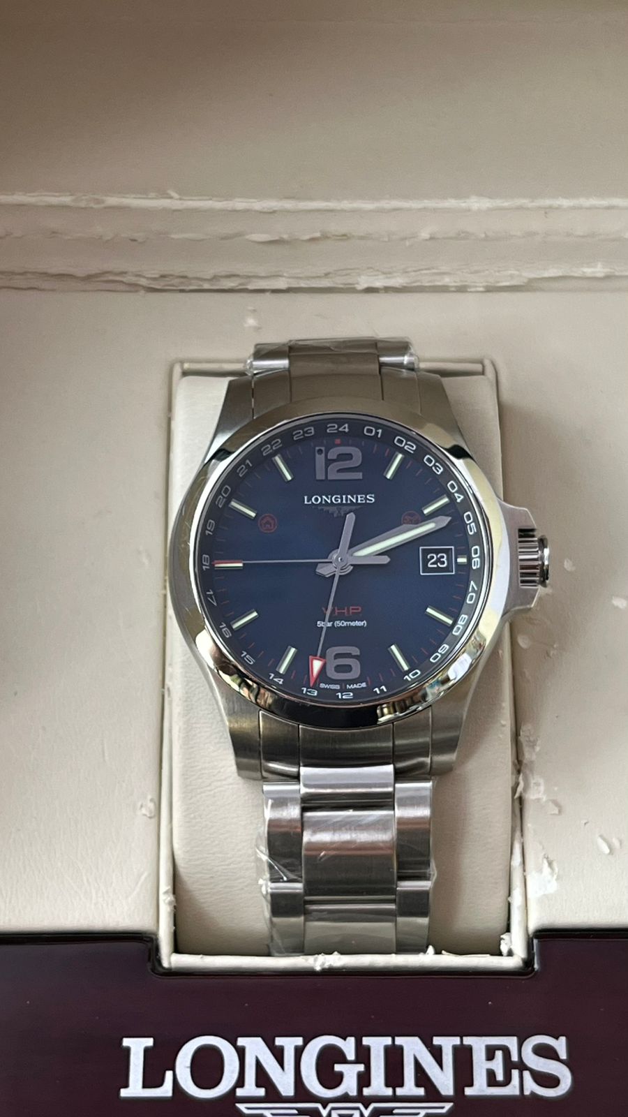 CONQUEST V.H.P GMT STEEL BLUE DIAL 41MM (2019)