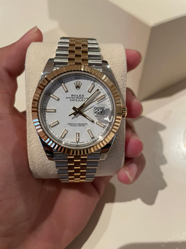 DATEJUST 41MM TWOTONE YELLOWGOLD WHITE DIAL (2022)