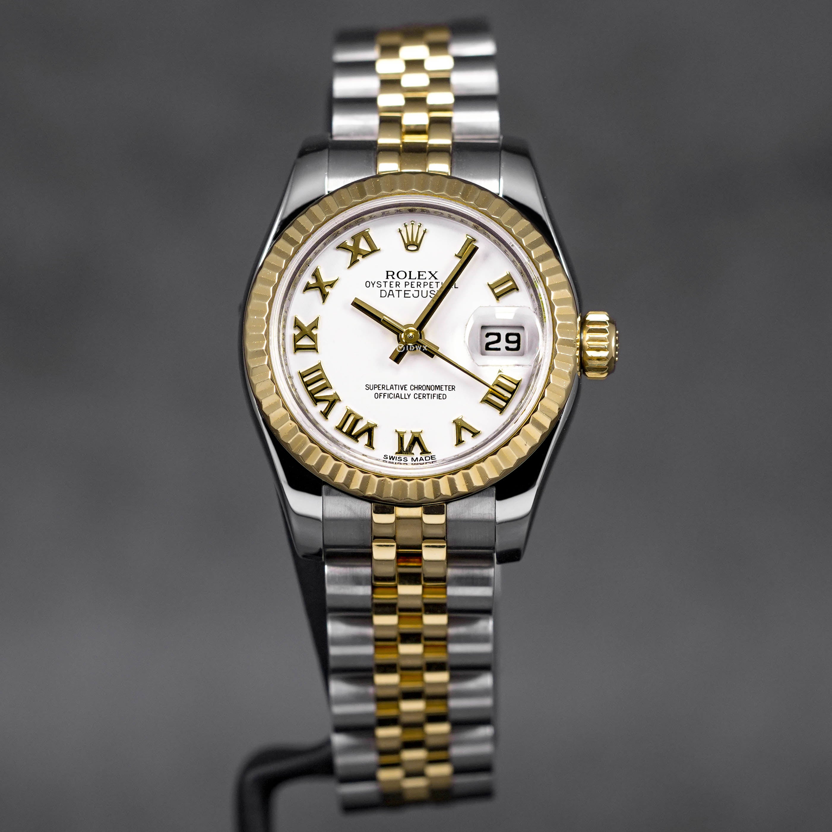 DATEJUST 26MM TWOTONE YELLOWGOLD WHITE ROMAN DIAL (2013)