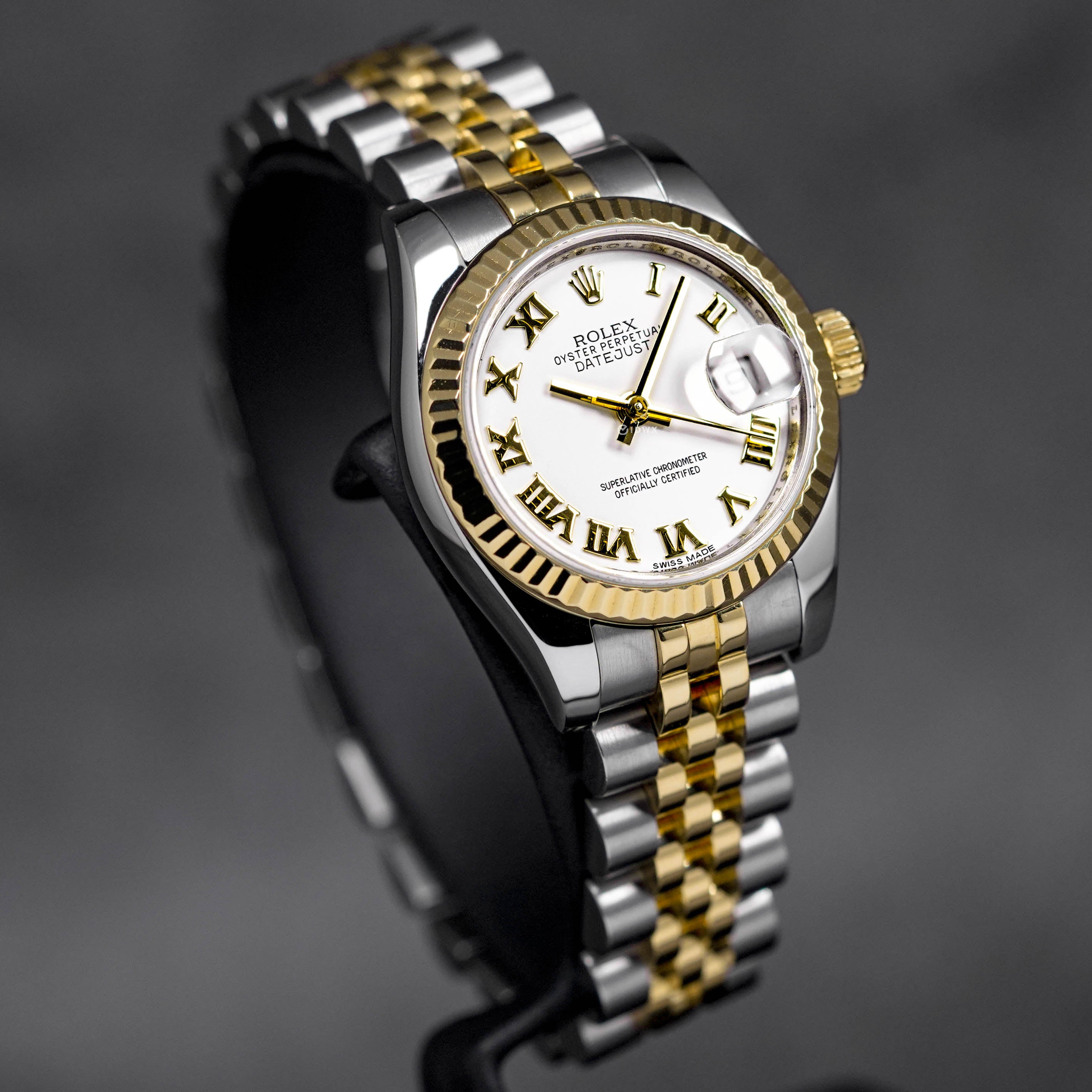 DATEJUST 26MM TWOTONE YELLOWGOLD WHITE ROMAN DIAL (2013)