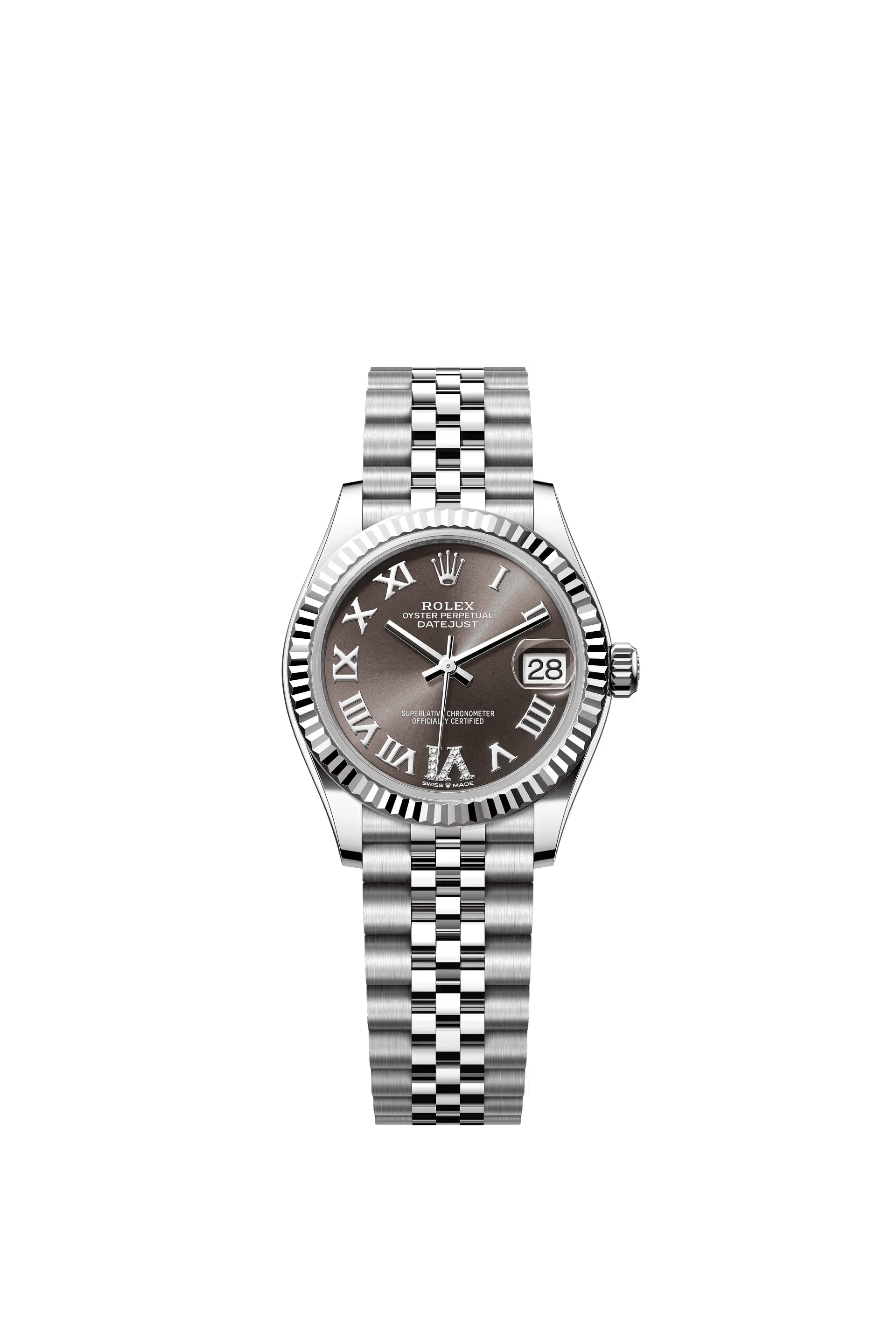DATEJUST 31MM DARK GREY DIAL DIAMOND ON VI (2026)
