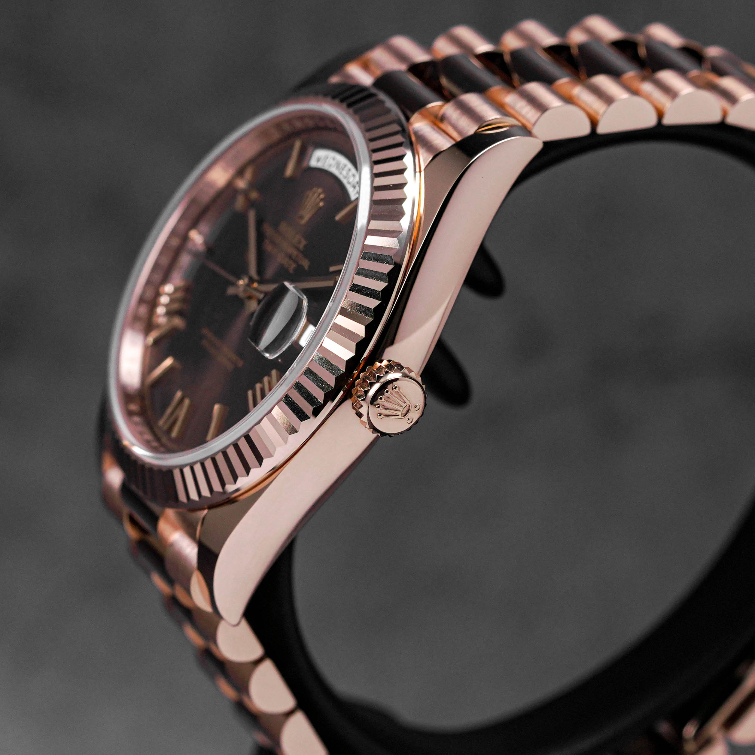 DAYDATE 40MM ROSEGOLD CHOCO ROMAN DIAL (2023)