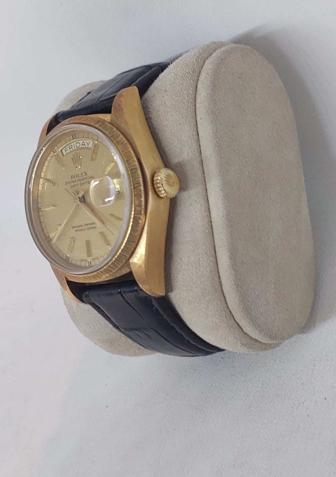 DAY-DATE 36MM 18078 YELLOWGOLD VINTAGE BARK FINISH CHAMPAGNE DIAL (WATCH ONLY)