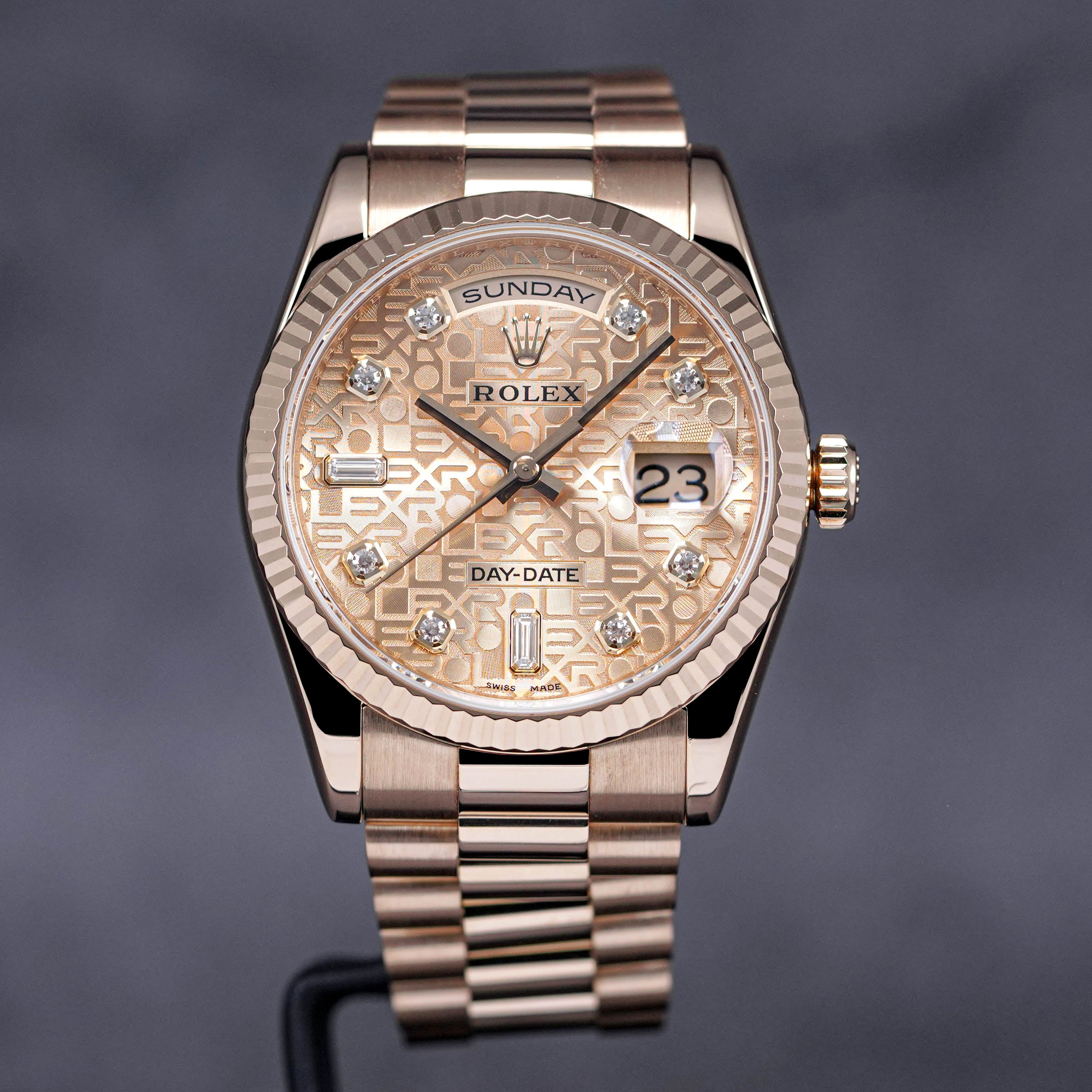 DAYDATE 36MM YELLOWGOLD COMPUTERIZED DIAMOND DIAL (2008)