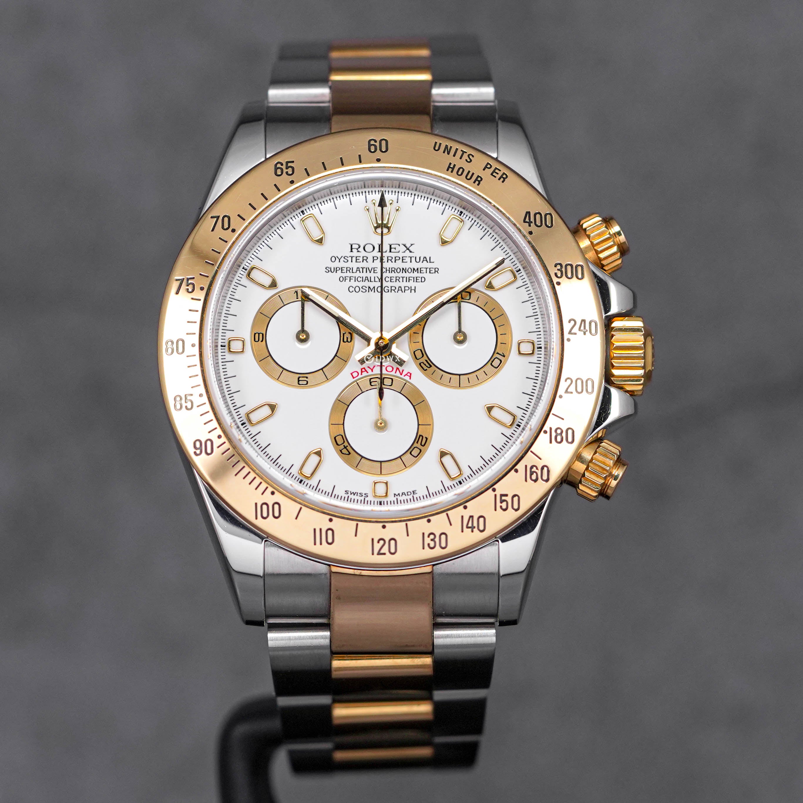 ROLEX DAYTONA TWOTONE YELLOWGOLD WHITE DIAL 'K SERIES' (WATCH ONLY