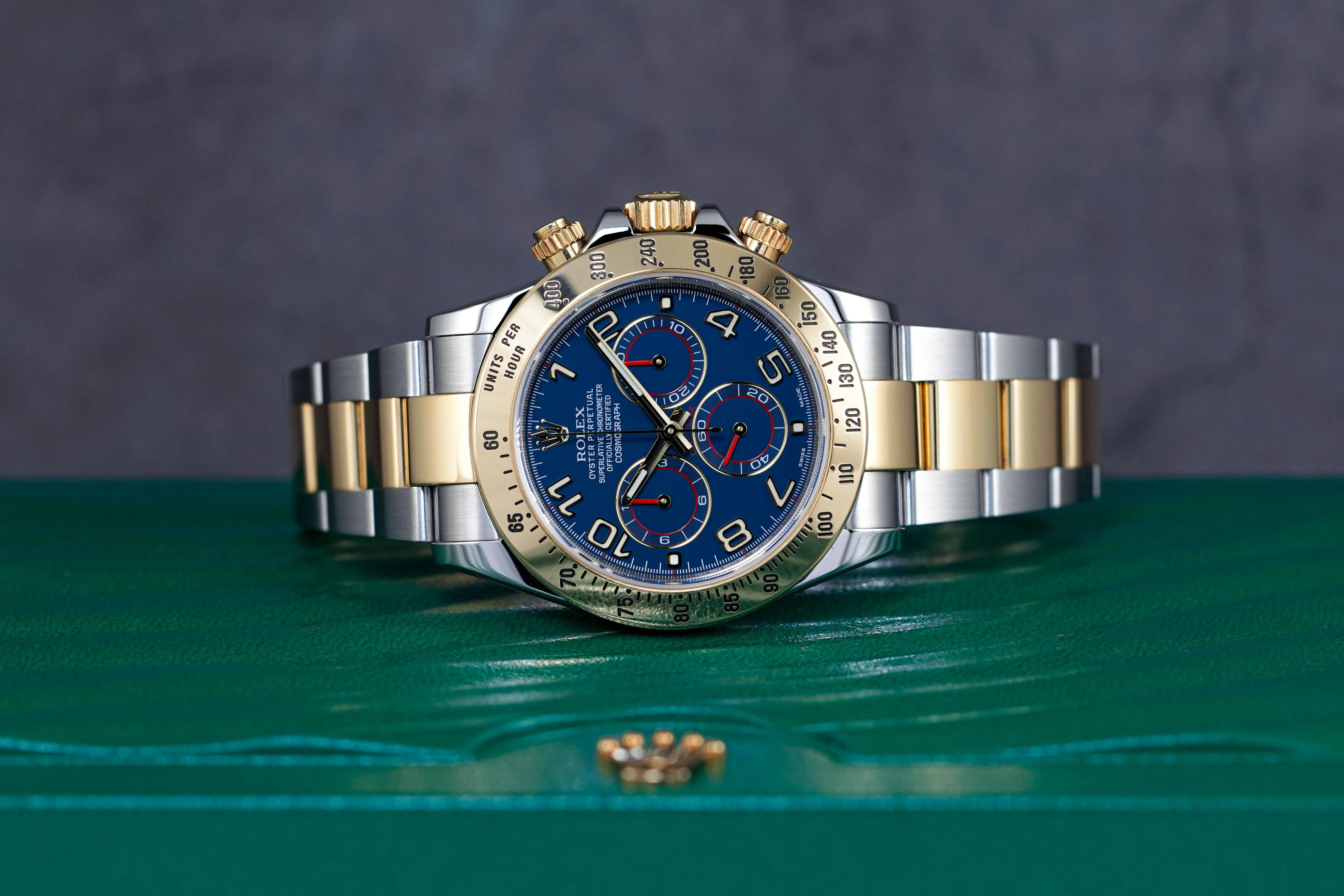 DAYTONA TWOTONE YELLOWGOLD RACING BLUE DIAL (2015)