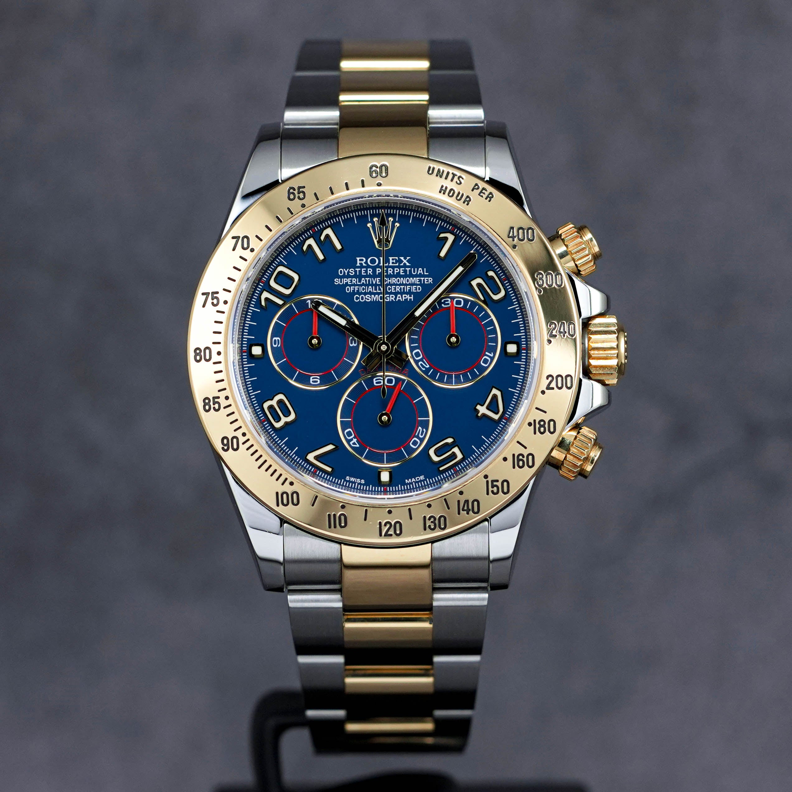 DAYTONA TWOTONE YELLOWGOLD RACING BLUE DIAL (2015)