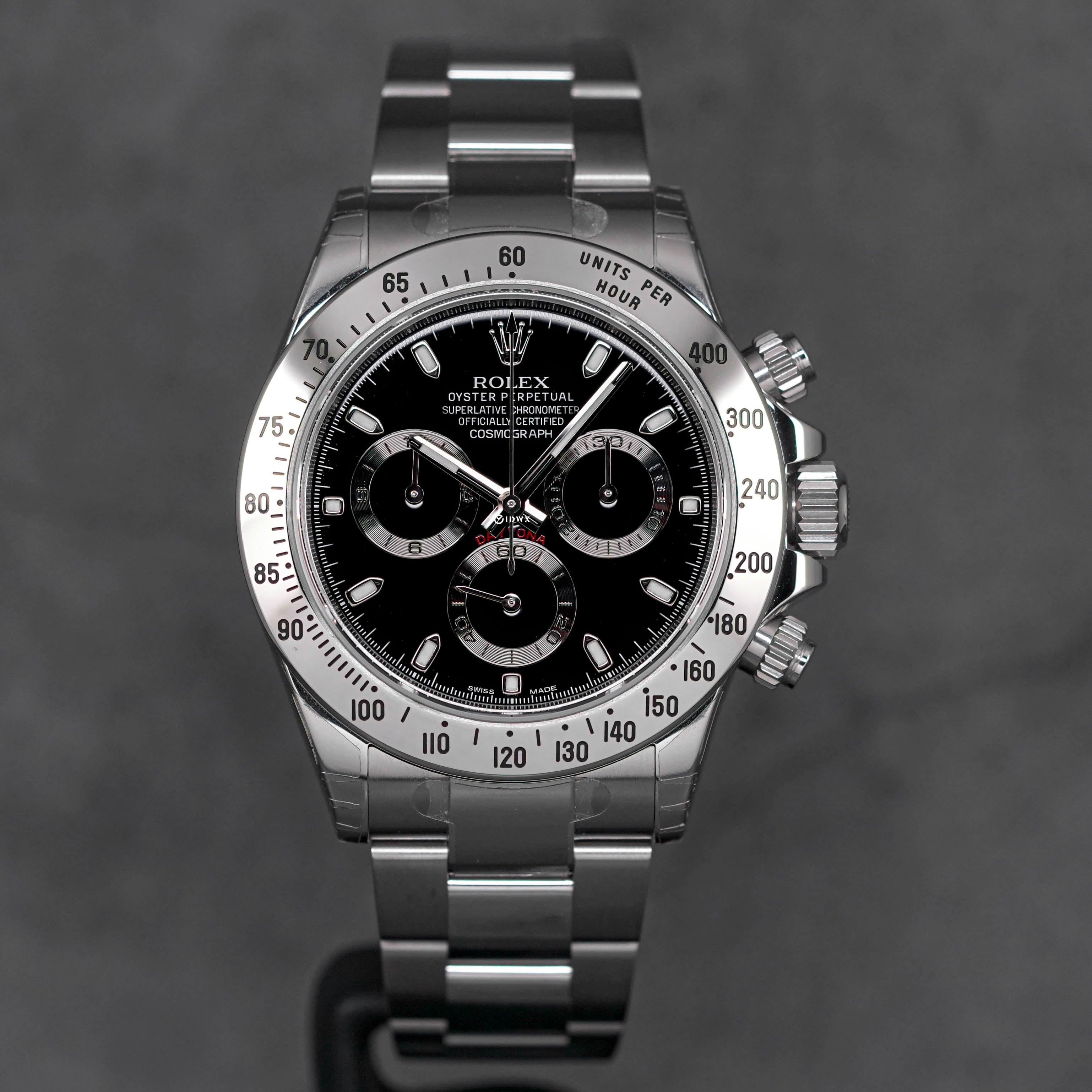 ROLEX DAYTONA BLACK STEEL BLACK APH DIAL 2014 IDWX