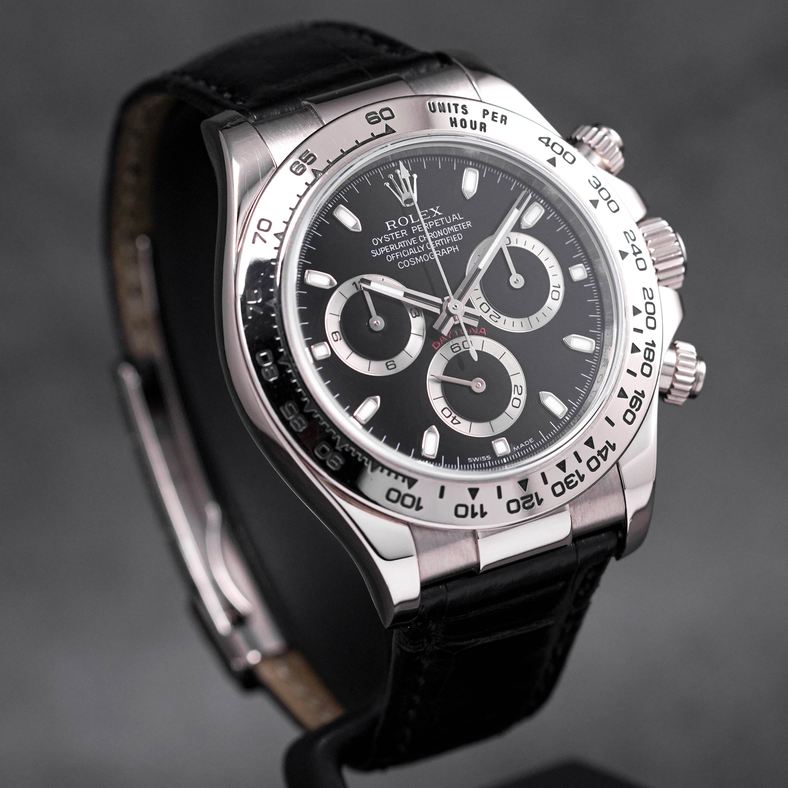 DAYTONA WHITEGOLD BLACK DIAL (CIRCA 2007, WATCH & BOX, NO PAPER)