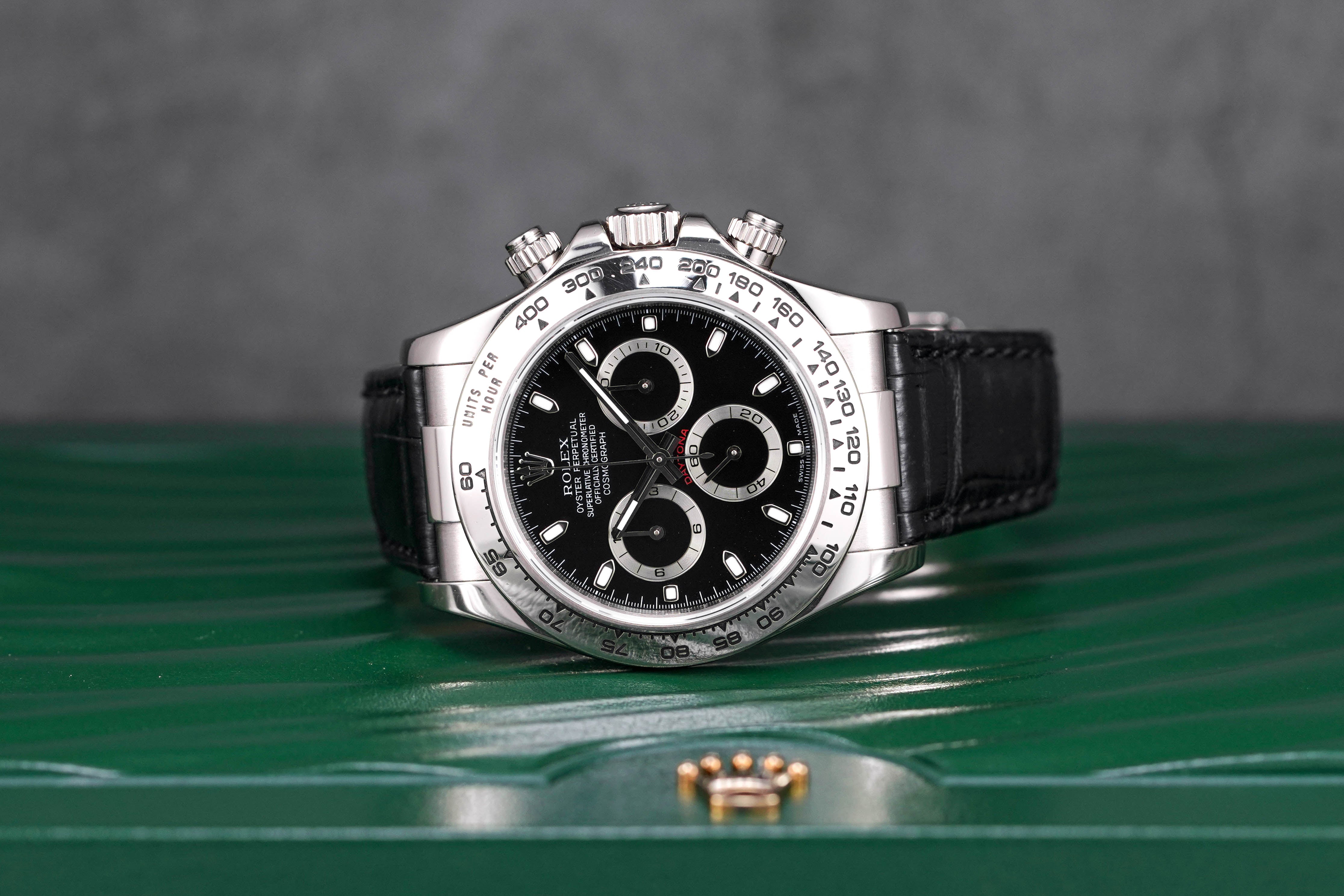 DAYTONA WHITEGOLD BLACK DIAL (CIRCA 2007, WATCH & BOX, NO PAPER)
