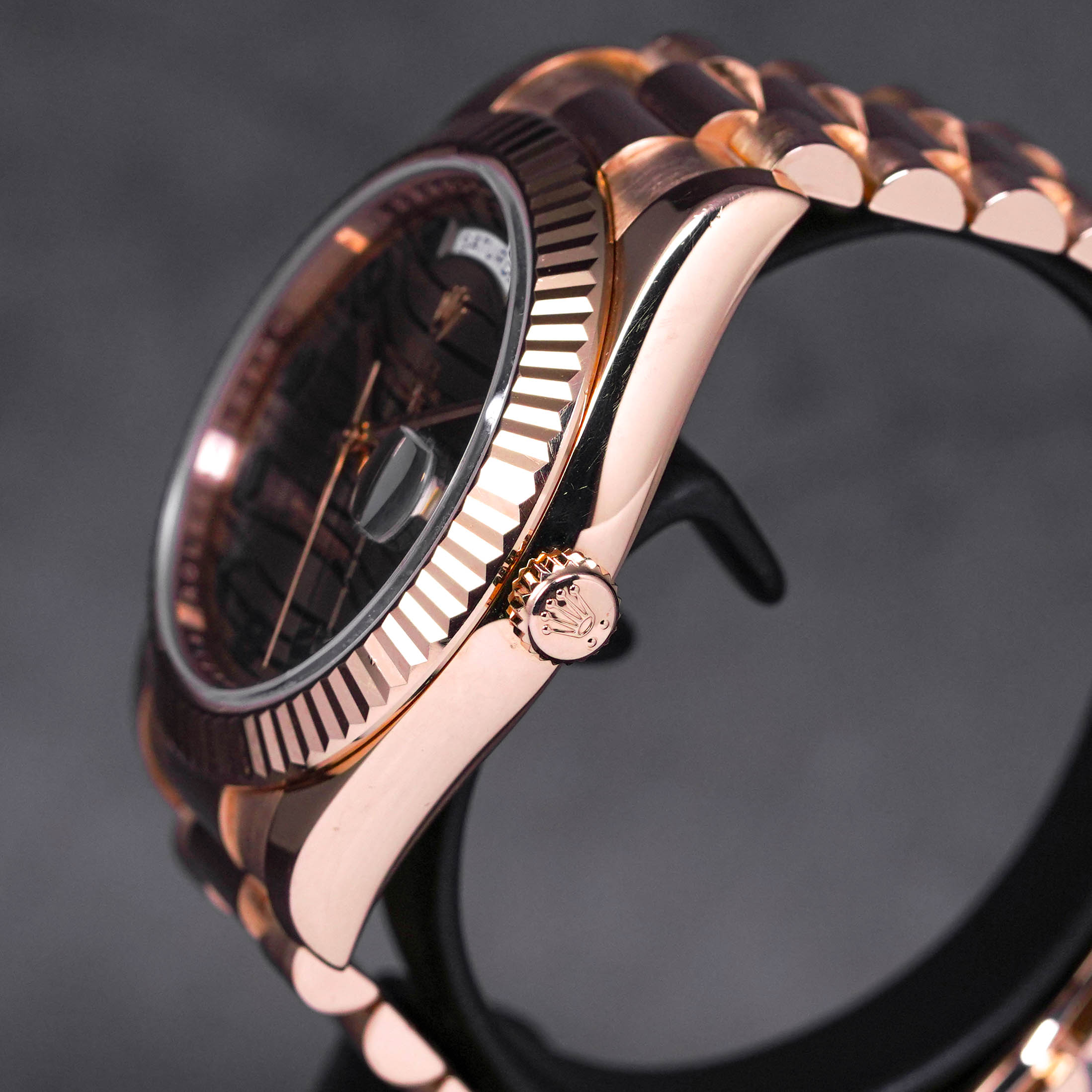 DAYDATE II ROSEGOLD BROWN WAVE ARABIC DIAL (2012)