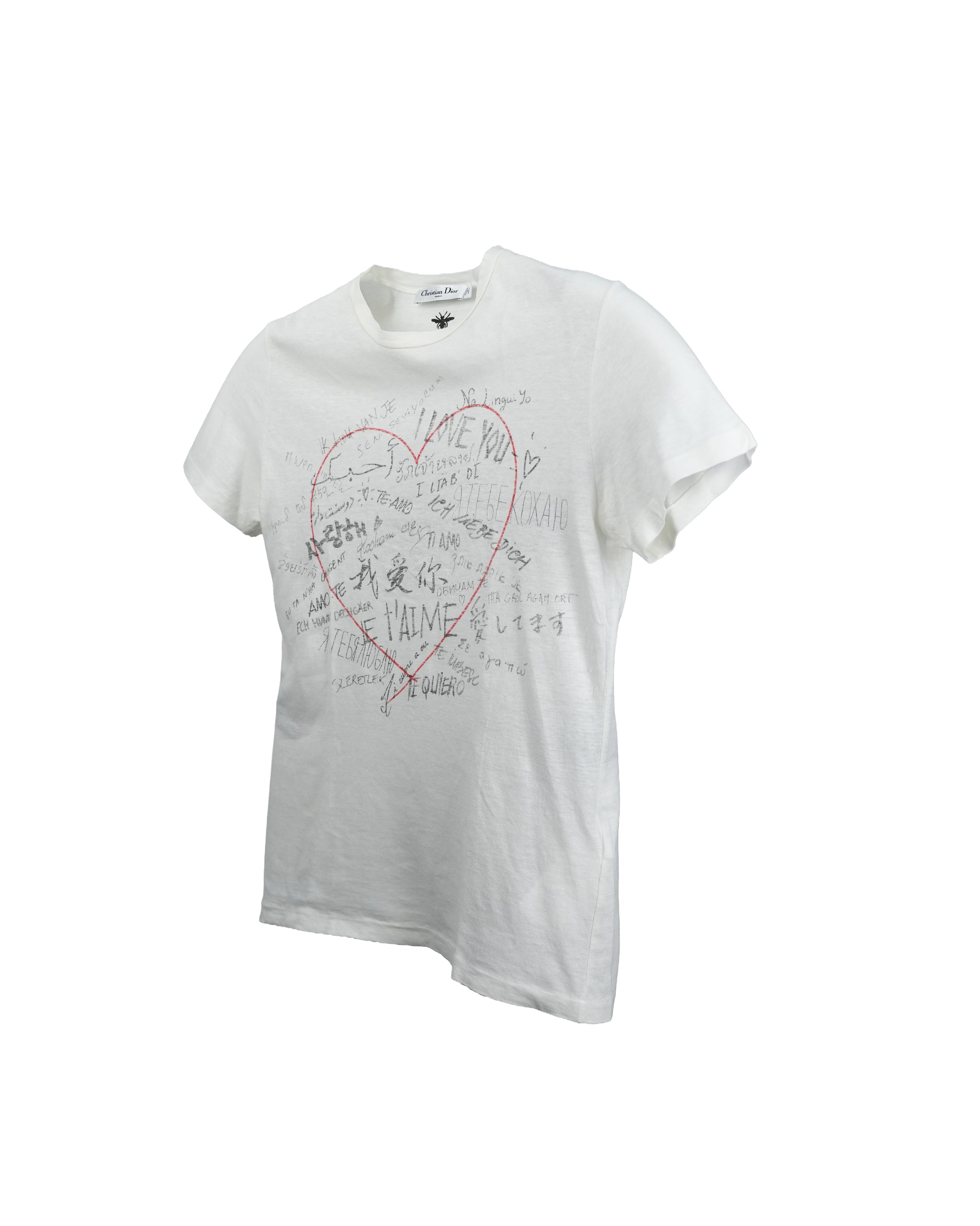 HEART & LETTER GRAFFITI TEE SIZE S