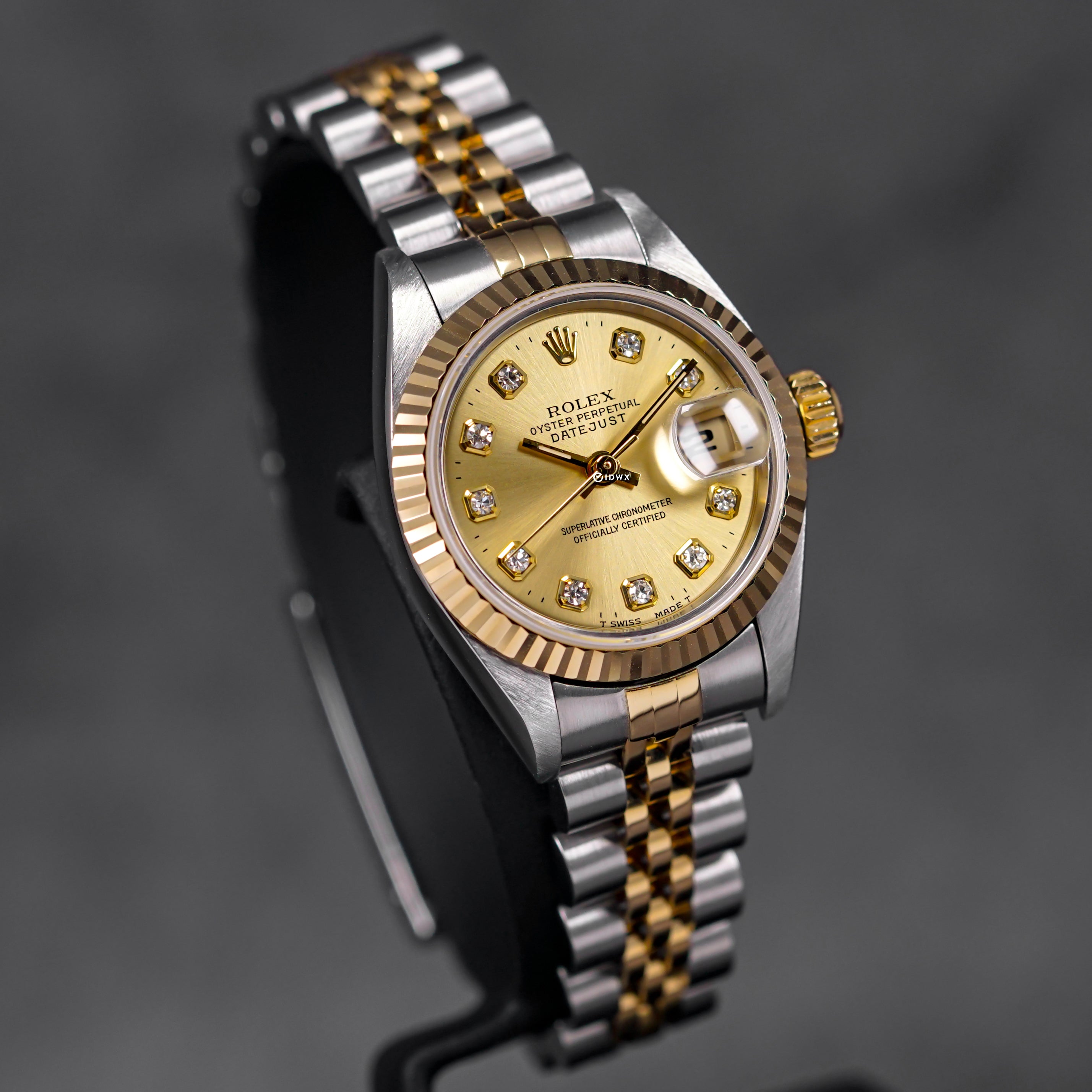 DATEJUST 26MM TWOTONE YELLOWGOLD CHAMPAGNE DIAMOND DIAL (2002)