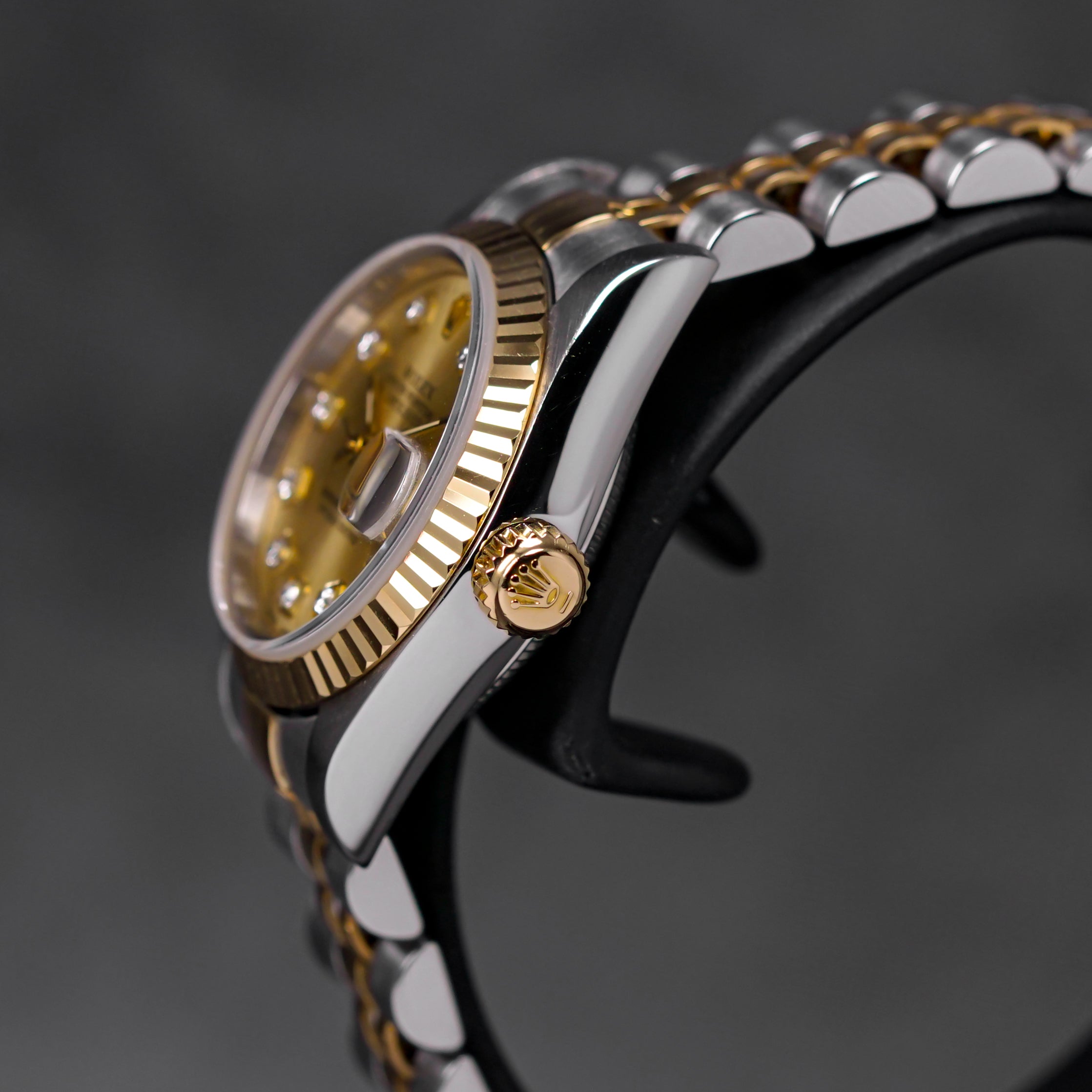 DATEJUST 26MM TWOTONE YELLOWGOLD CHAMPAGNE DIAMOND DIAL (2002)