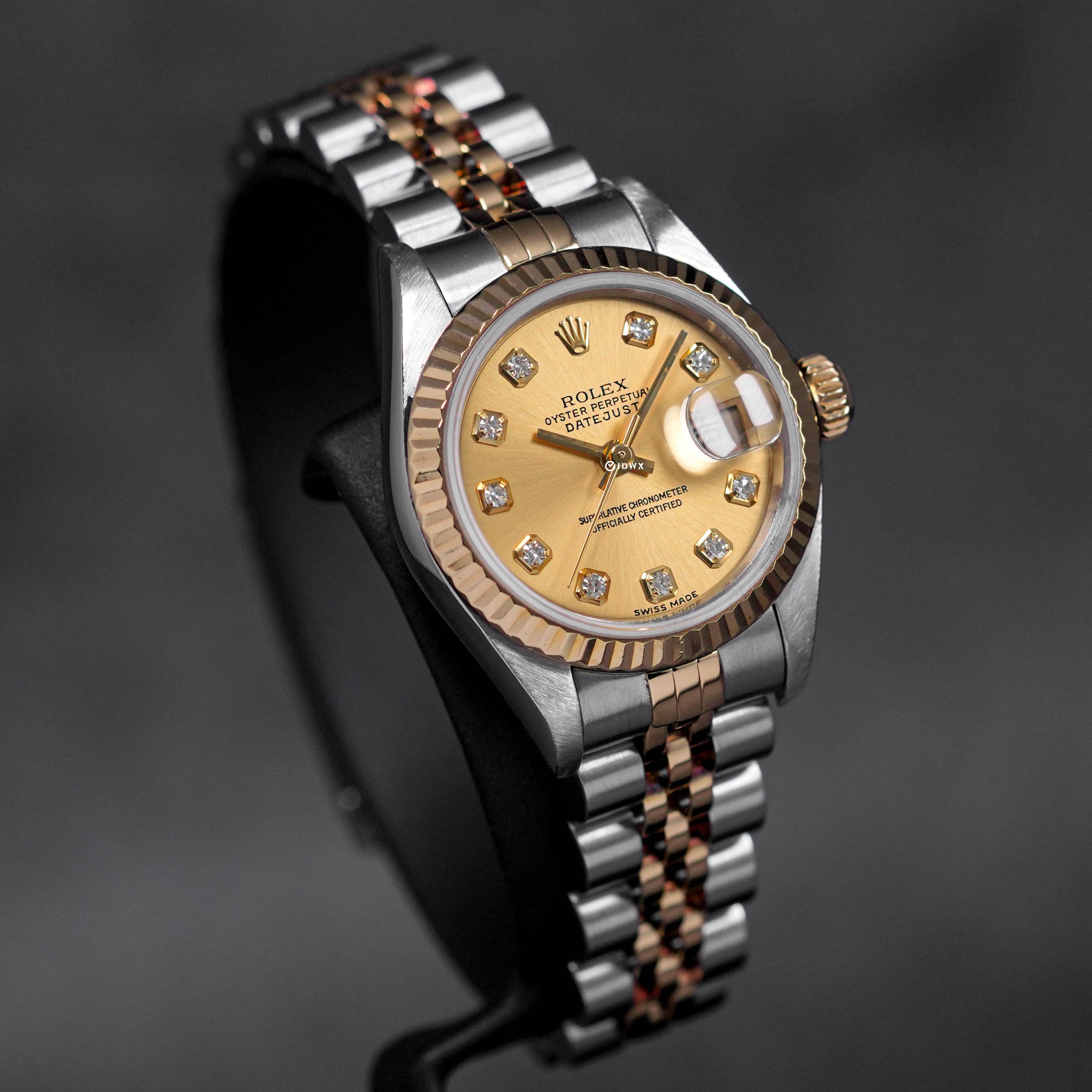 DATEJUST 26MM TWOTONE YELLOWGOLD CHAMPAGNE DIAMOND DIAL (2002)