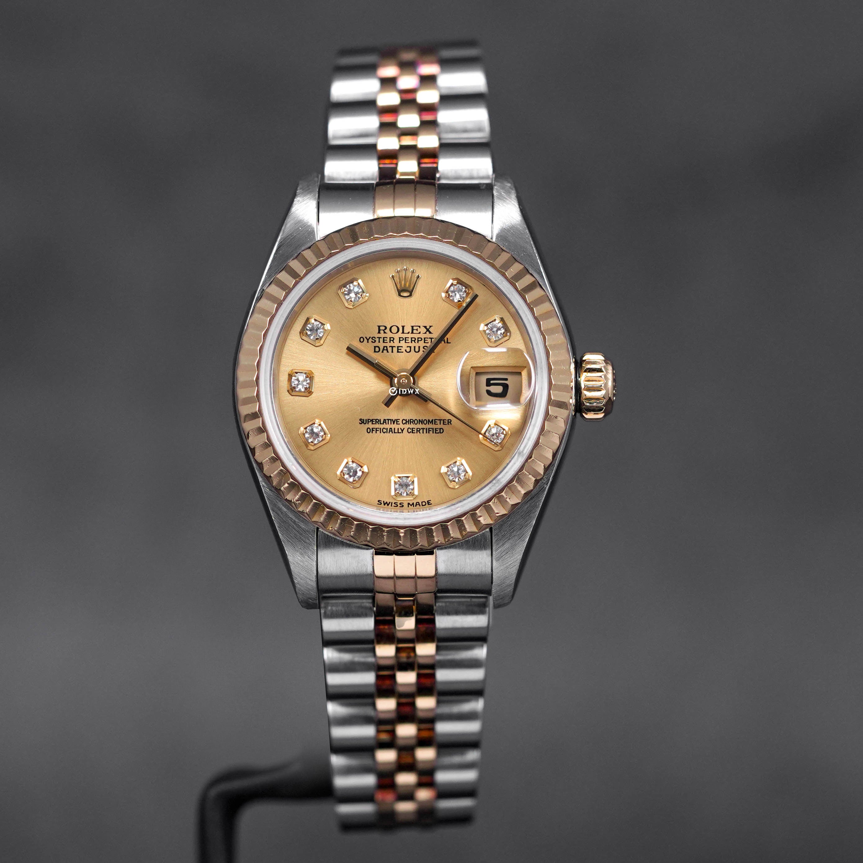 DATEJUST 26MM TWOTONE YELLOWGOLD CHAMPAGNE DIAMOND DIAL (2002)