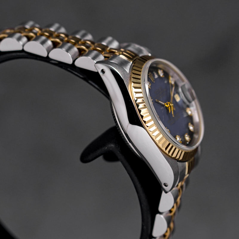 DATEJUST 26MM TWOTONE YELLOWGOLD BLUE OMBRE DIAMOND DIAL (WATCH ONLY)