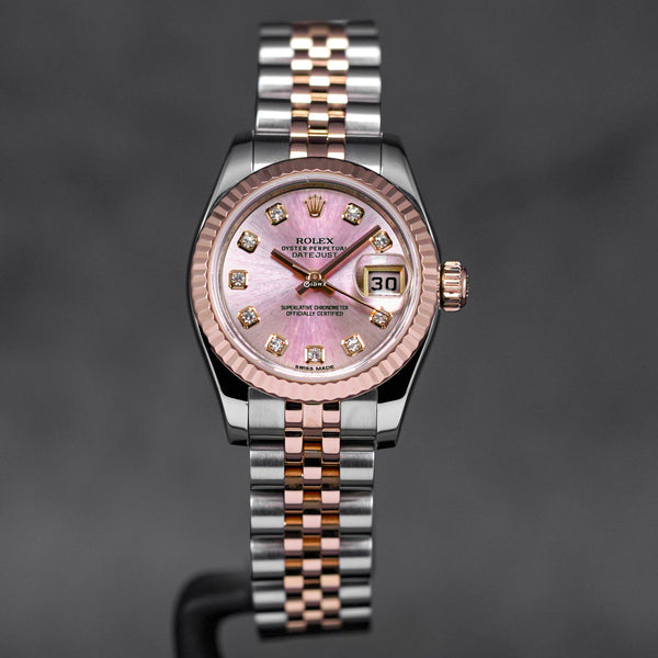 DATEJUST 26MM TWOTONE ROSEGOLD PINK DIAMOND DIAL (2013)