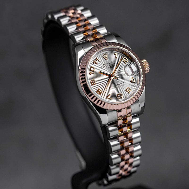DATEJUST 26MM TWOTONE ROSEGOLD SILVER CONCENTRIC DIAL (2010)