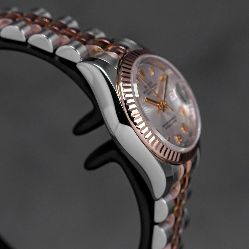 DATEJUST 26MM TWOTONE ROSEGOLD SILVER CONCENTRIC DIAL (2010)