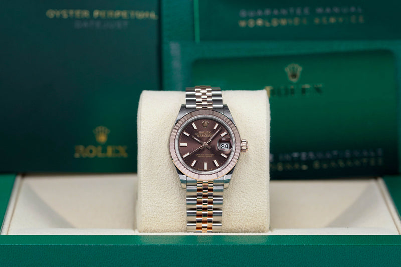 DATEJUST 28MM TWOTONE ROSEGOLD CHOCO DIAL (2023)