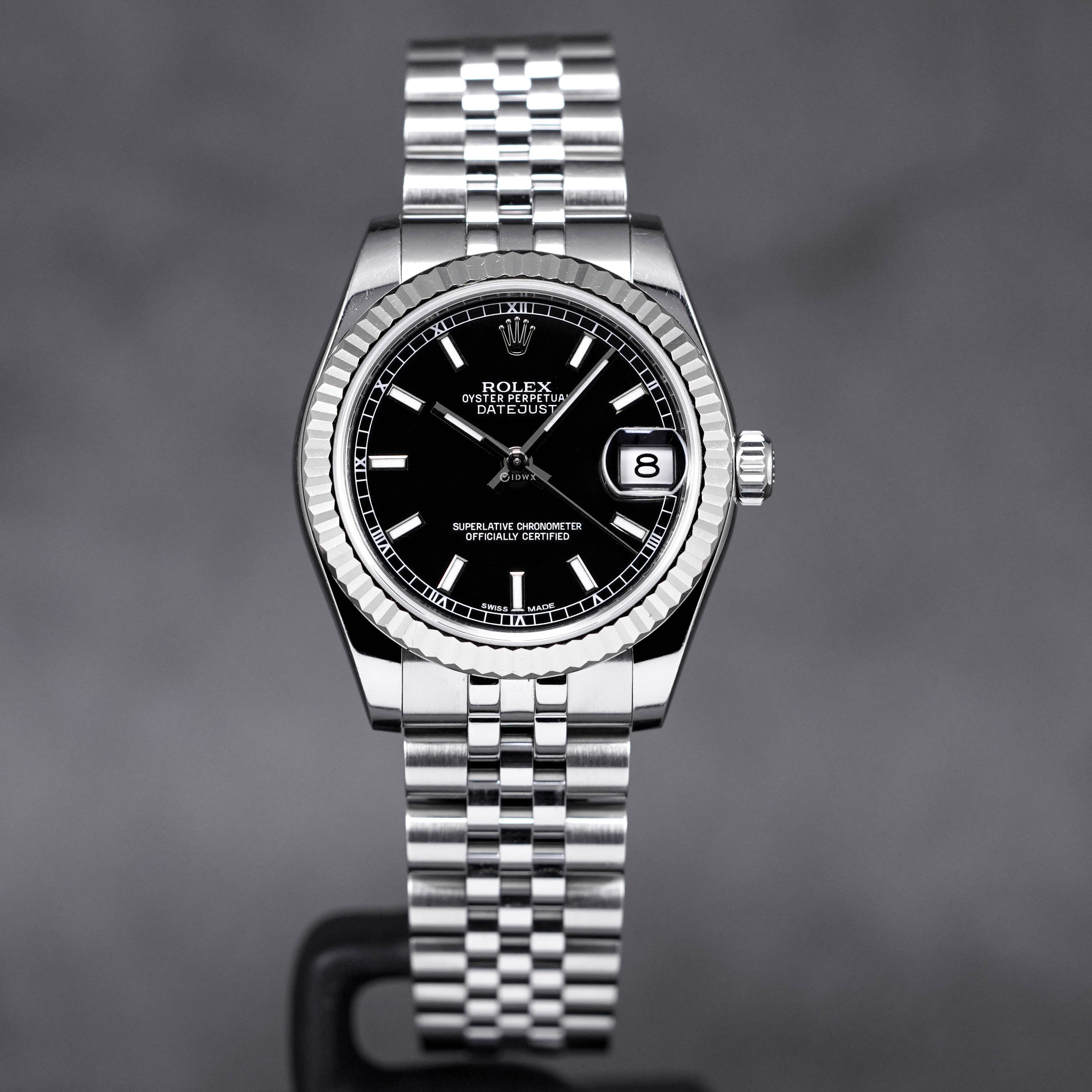 Rolex datejust 31 black dial sale