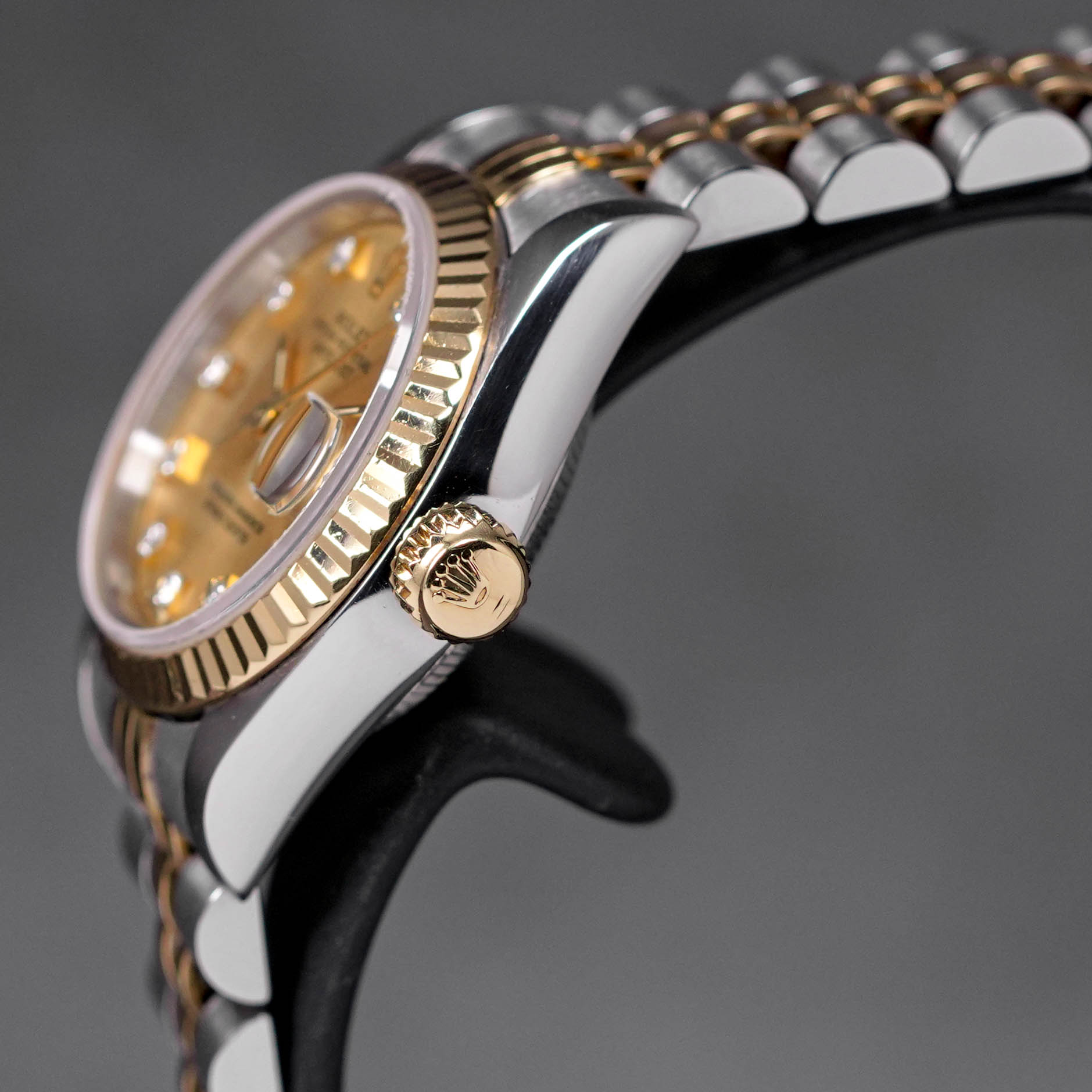 DATEJUST 26MM TWOTONE YELLOWGOLD CHAMPAGNE DIAMOND (WATCH ONLY)