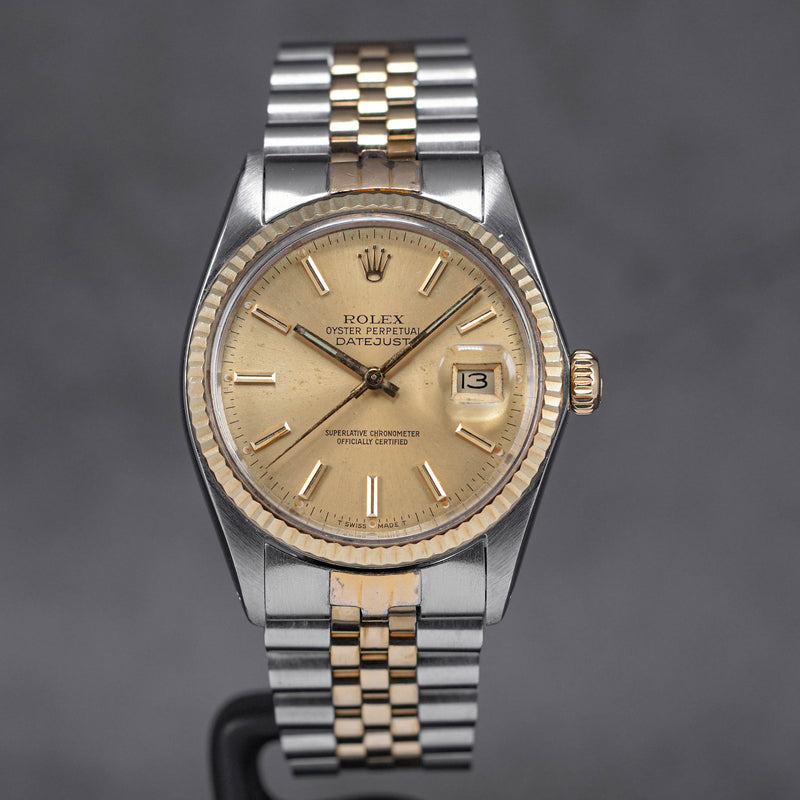DATEJUST 36MM TWOTONE YELLOWGOLD CHAMPAGNE DIAL (WATCH ONLY)