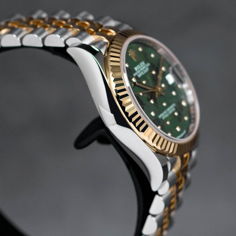 DATEJUST 31MM TWOTONE YELLOWGOLD GREEN FLORAL DIAL (2023)