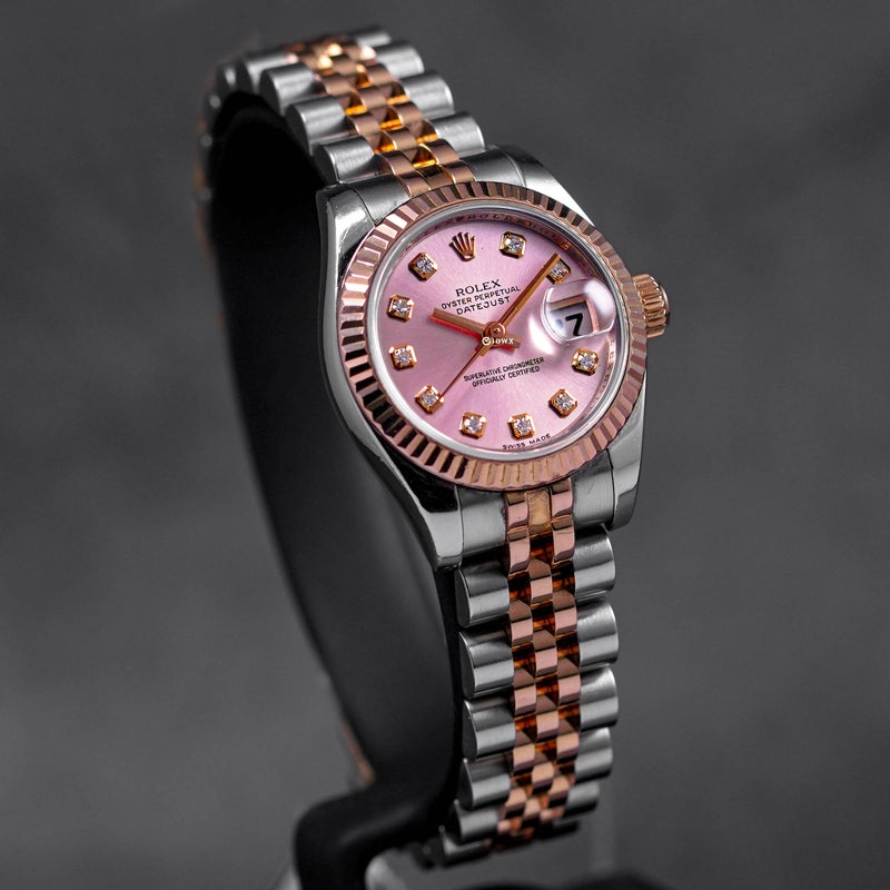 DATEJUST 26MM TWOTONE ROSEGOLD PINK DIAMOND DIAL (2008)