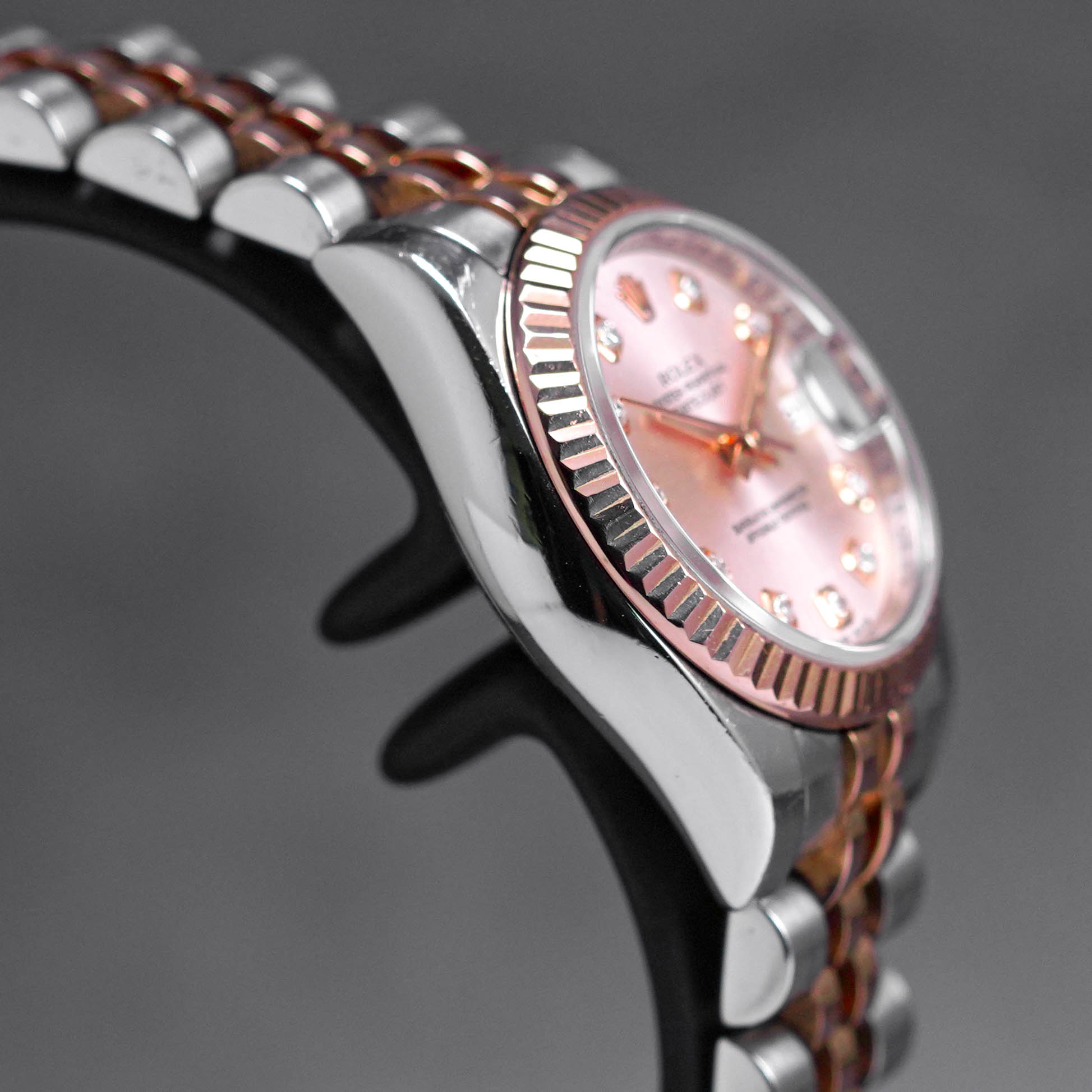 DATEJUST 26MM TWOTONE ROSEGOLD PINK DIAMOND DIAL (2008)