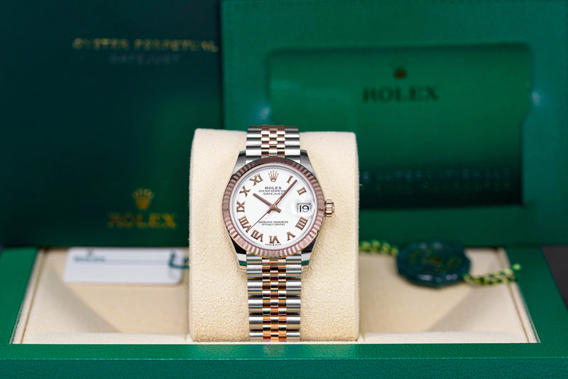 DATEJUST 31MM TWOTONE ROSEGOLD WHITE ROMAN DIAL (2023)