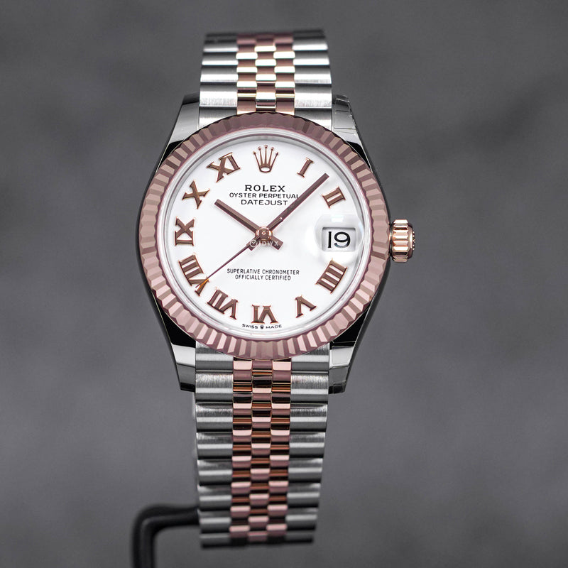DATEJUST 31MM TWOTONE ROSEGOLD WHITE ROMAN DIAL (2023)