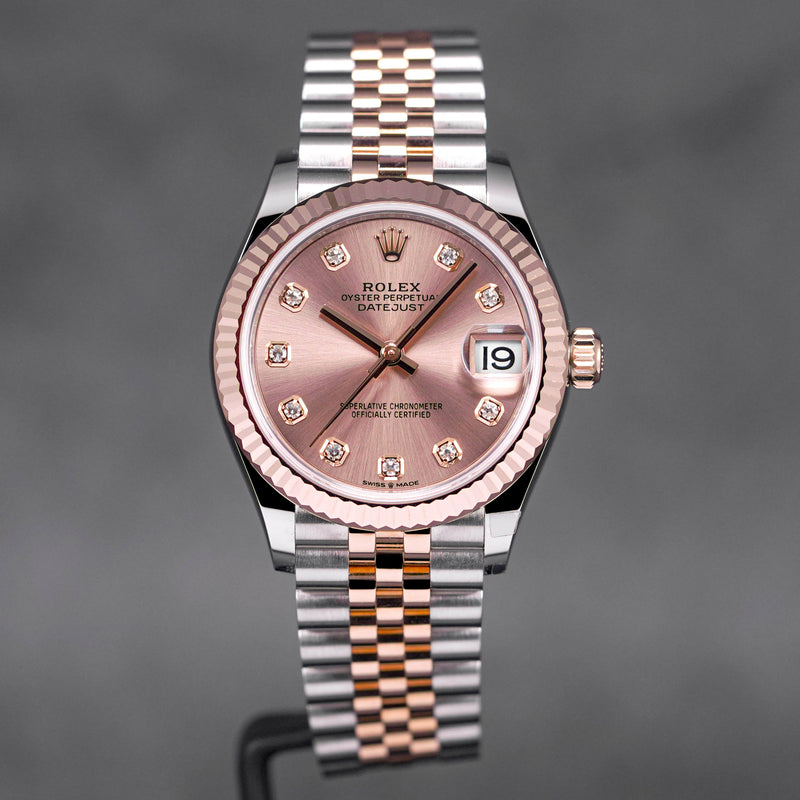 ROLEX DATEJUST 31MM TWOTONE ROSEGOLD PINK DIAMOND DIAL 2023 IDWX