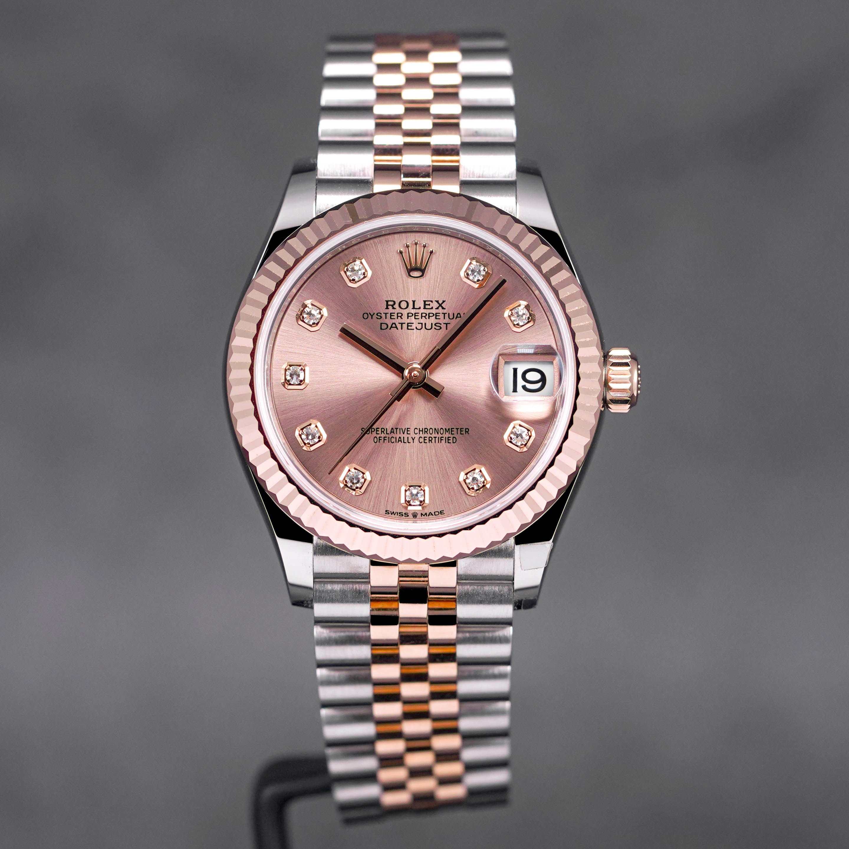 DATEJUST 31MM TWOTONE ROSEGOLD PINK DIAMOND DIAL (2025)